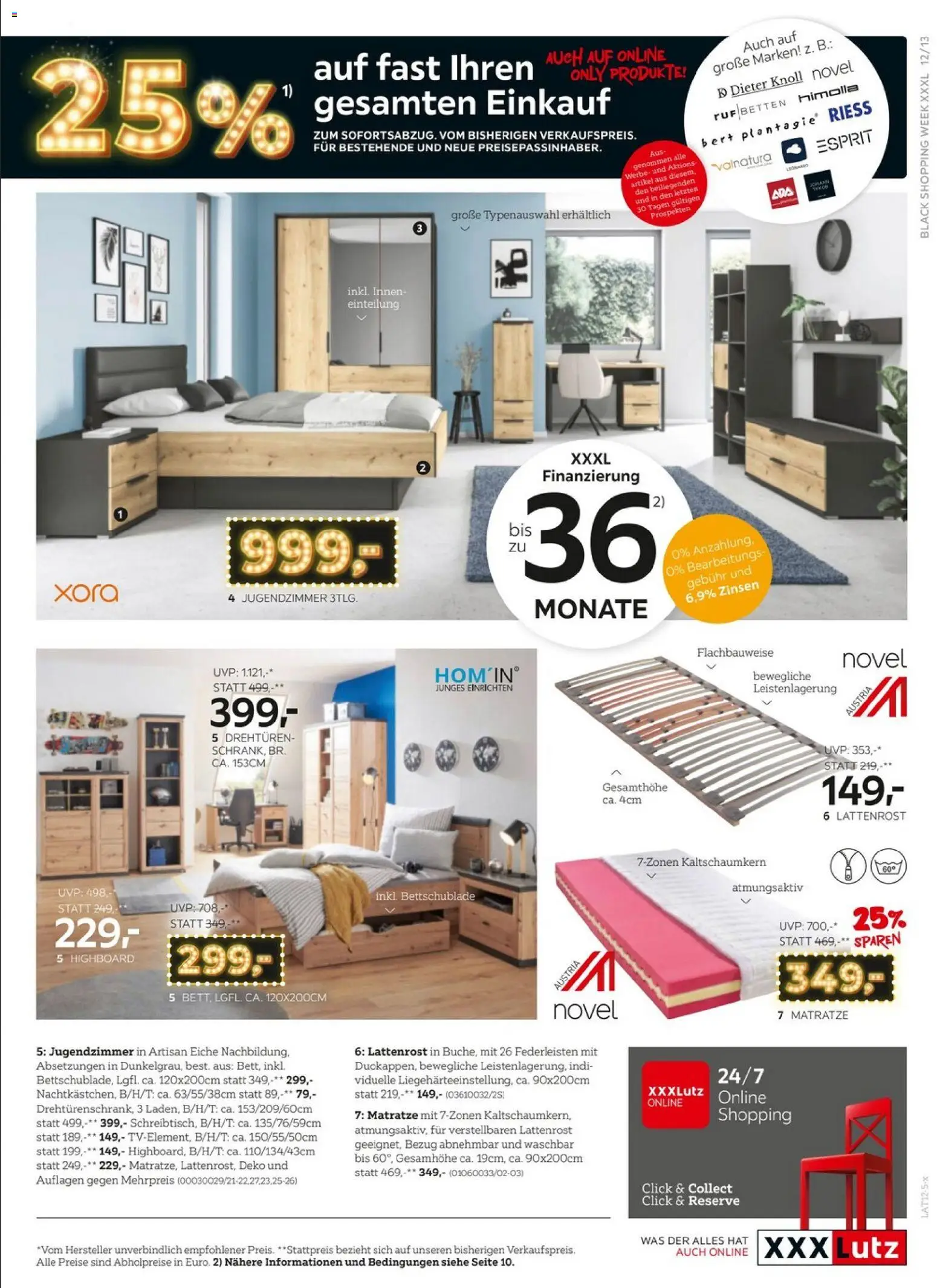 XXXLutz - Black Friday gültig ab 24.11.2025 | Seite: 13 | Produkte: Matratze, Lattenrost