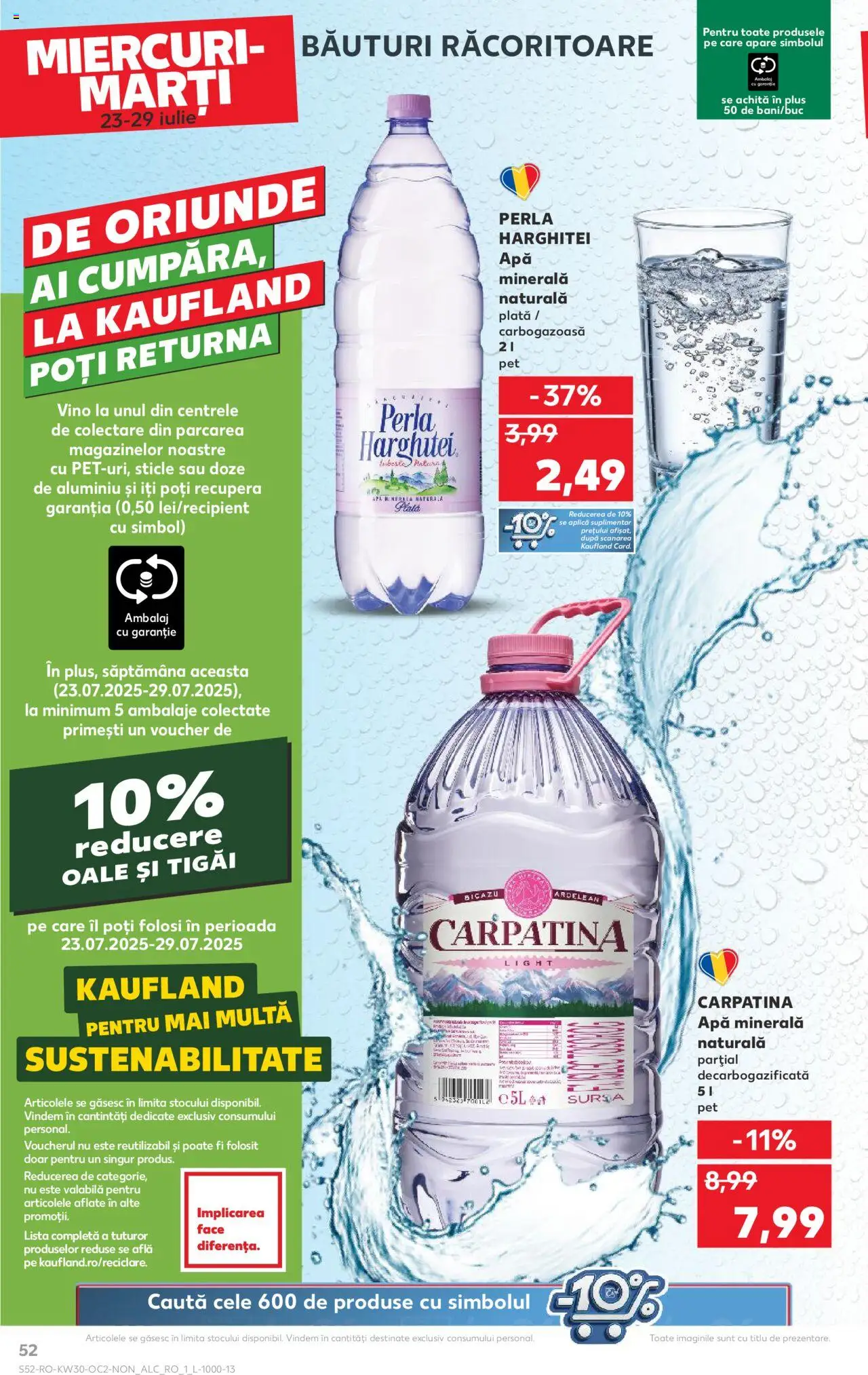Kaufland RO akciós ujság - amely érvényes a következő dátumtól: 23.07.2025 | Oldal: 52