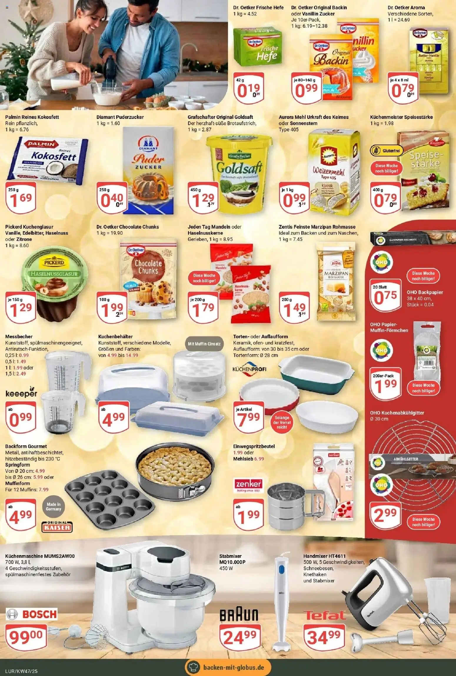 Globus prospekt Hamburg	 – gültig ab 17.11.2025 | Seite: 22 | Produkte: Puder, Handmixer, Zitrone, Stabmixer