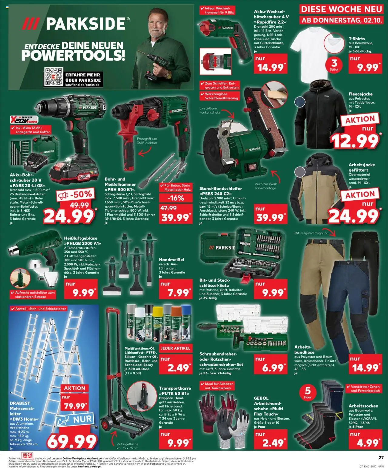 Kaufland prospekt Berlin	 – gültig ab 05.10.2025 | Seite: 27 | Produkte: Kabel, Tasche, T-Shirt, Ladegerät