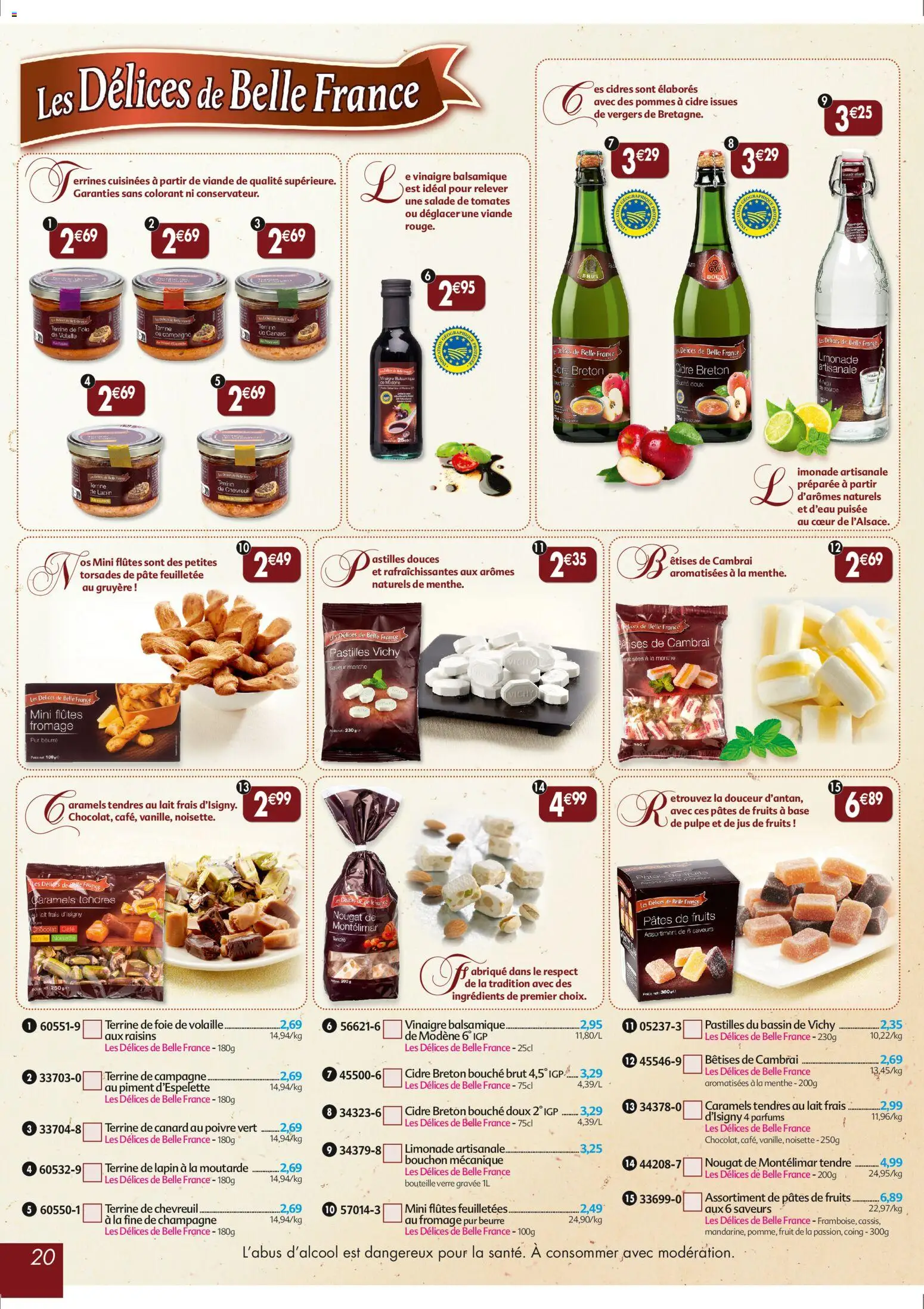 {H1} | Page: 20 | Produits: Pâtes de fruits, Noisette, Beurre, Pâtes