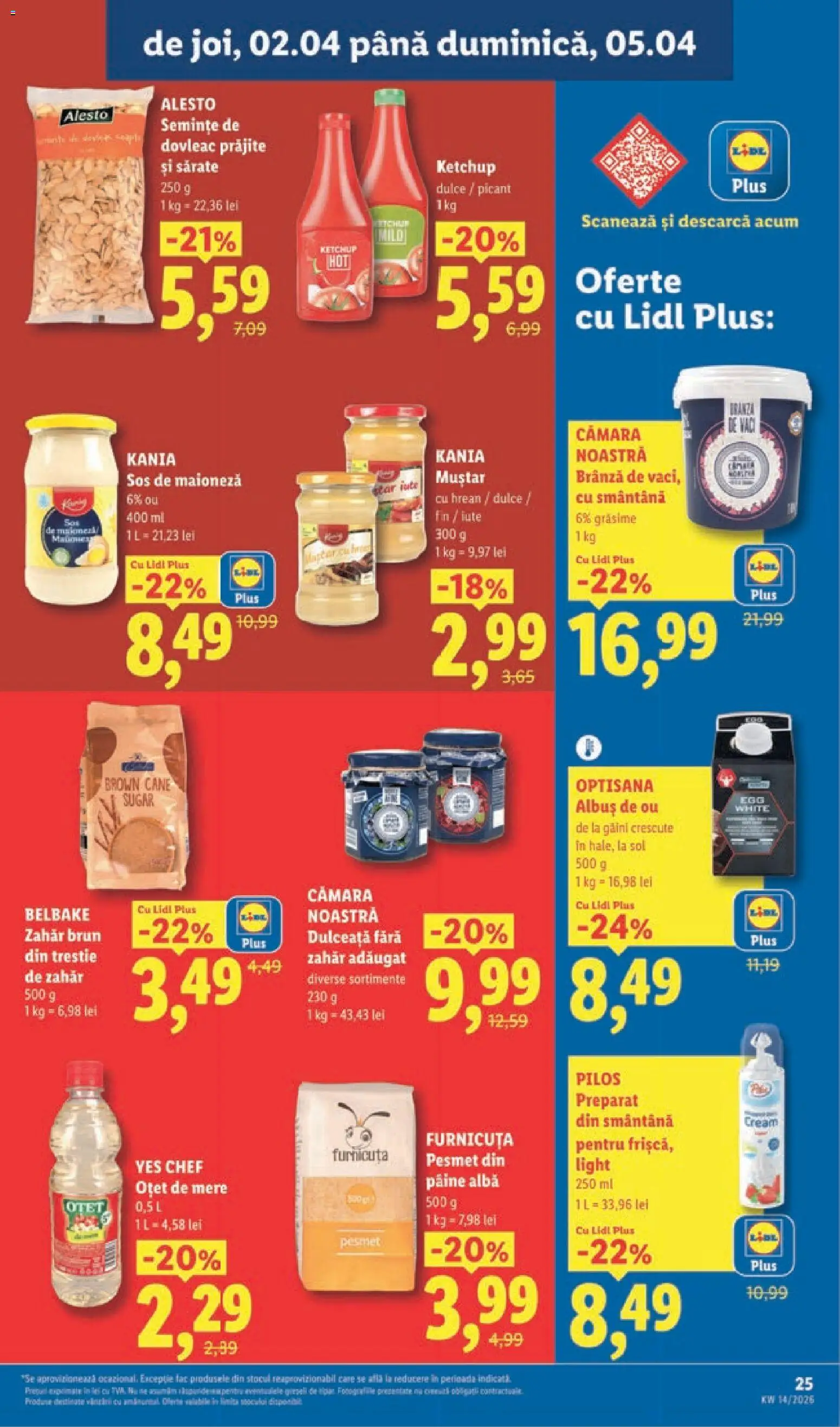 Noul catalog Lidl – valabil de la 30.03.2026 | Pagină: 25 | Produse: Toplar, Semințe, Maioneză, Sos