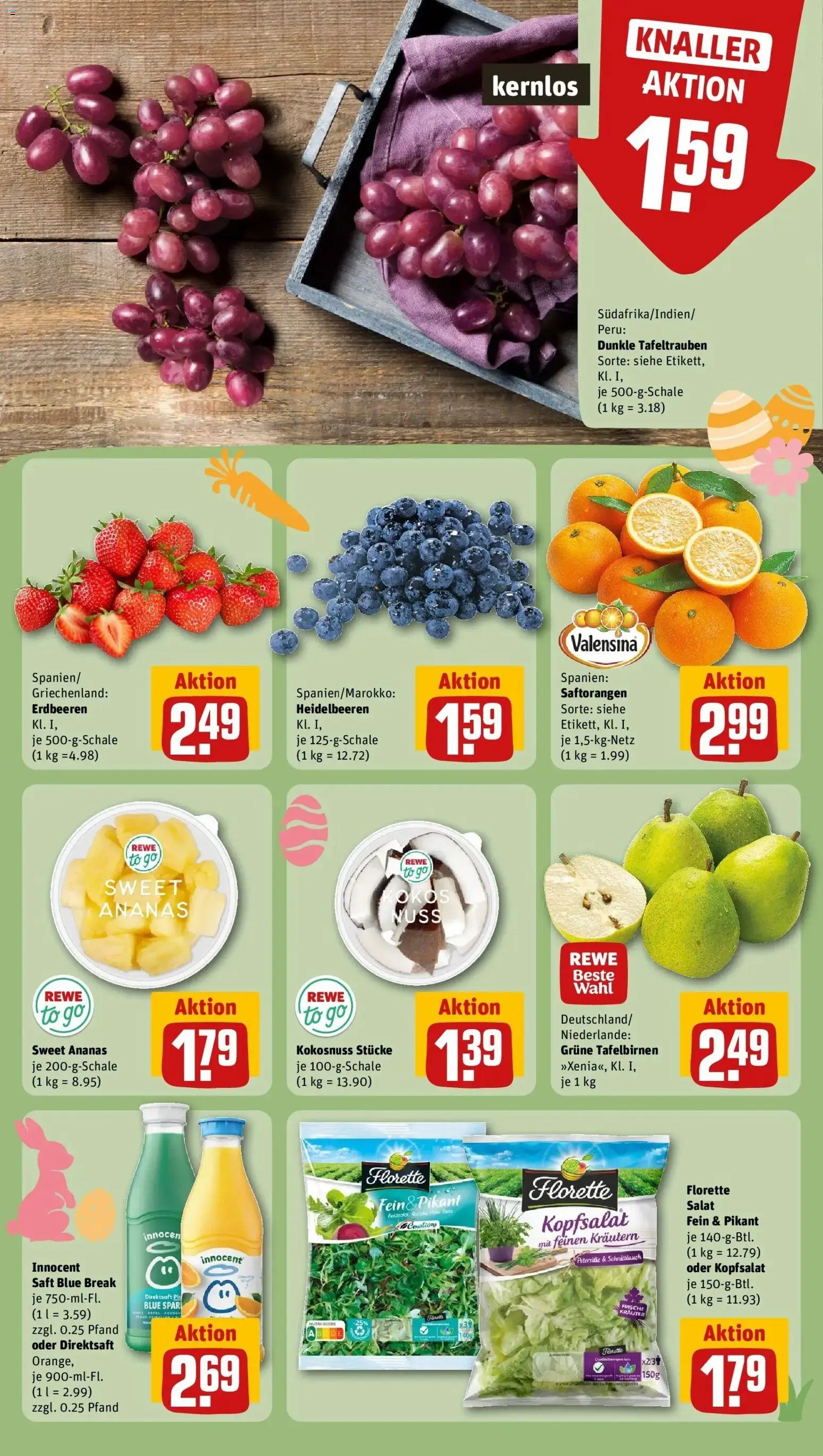 Rewe Prospekt Ulm	 – gültig ab 30.03.2026 | Seite: 10 | Produkte: Ananas, Heidelbeeren, Petersilie, Salat