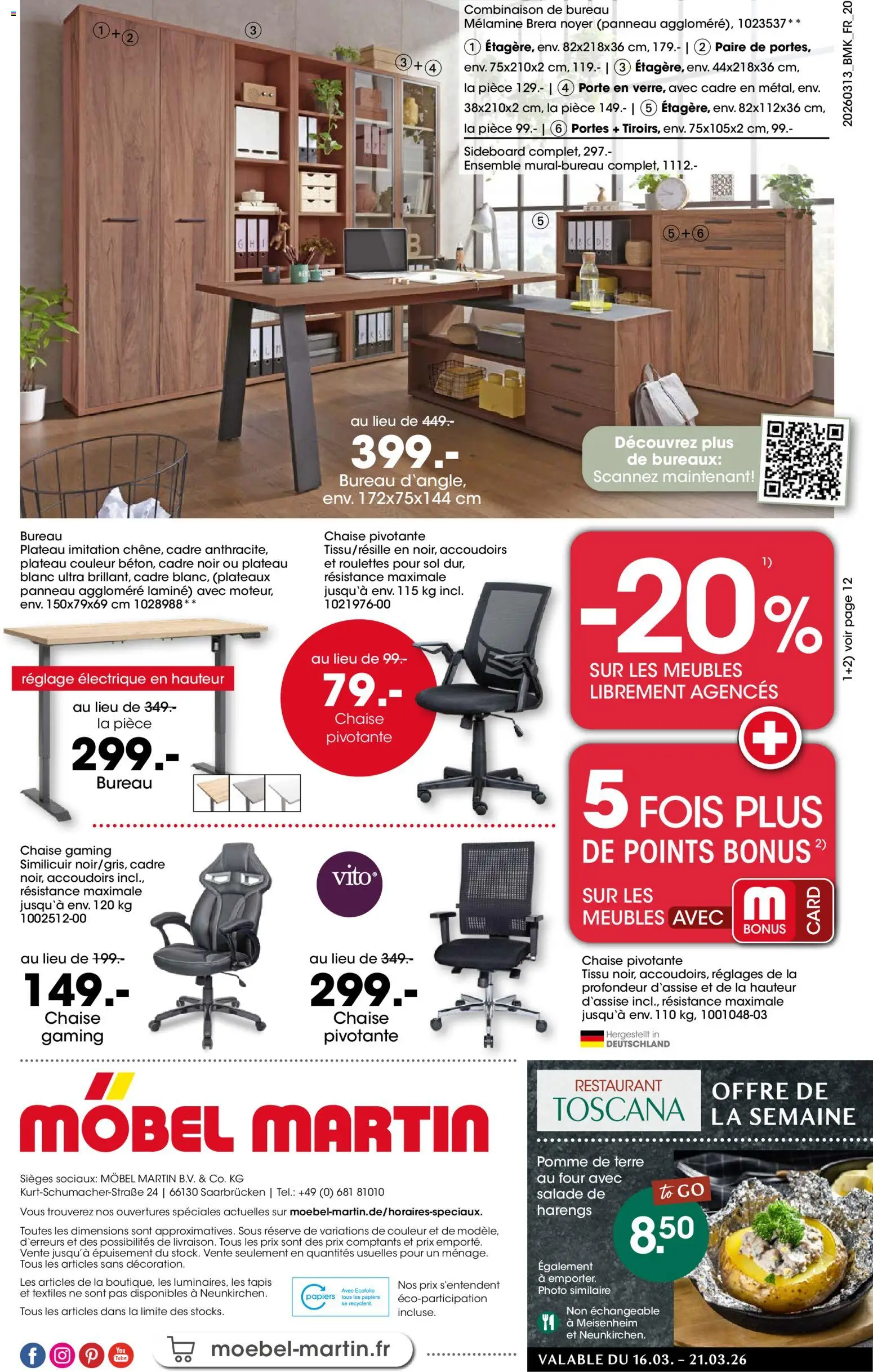 {H1} | Page: 20 | Produits: Salade, Pomme de terre, Chaise, Combinaison