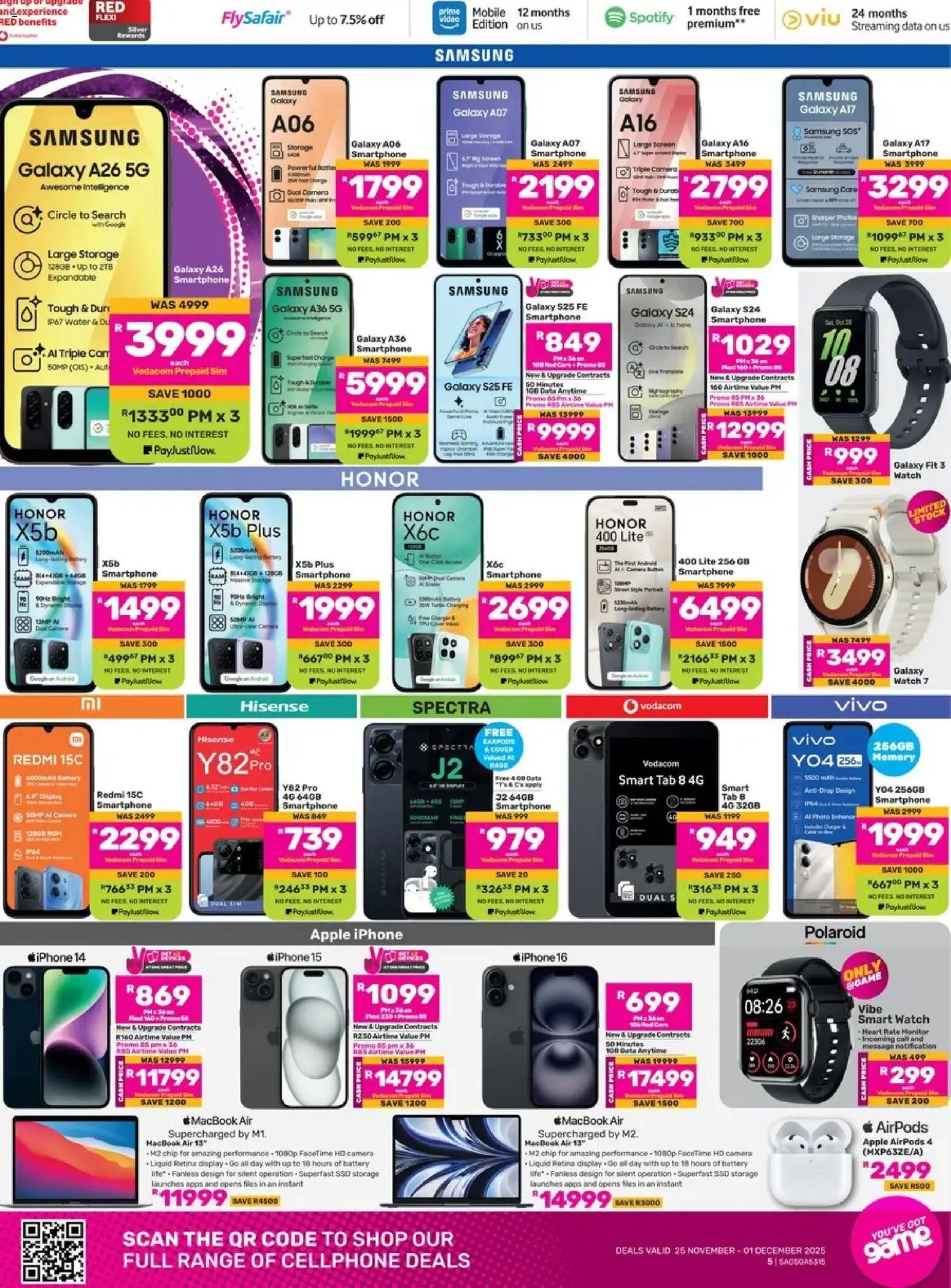 New Game catalogue – valid from 25.11.2025 | Page: 5 | Products: Sim, Cover, Watch, Battery