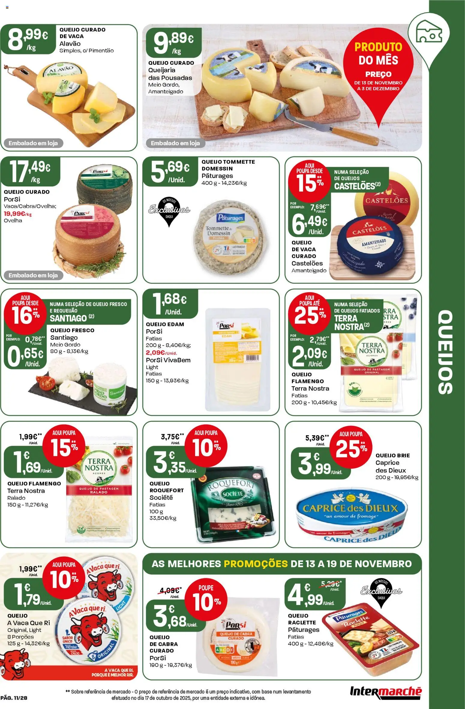 Intermarché Folheto Contact │ válido de 13.11.2025 | Página: 11 | Produtos: Pimentão, Queijo, Requeijão, Proteina