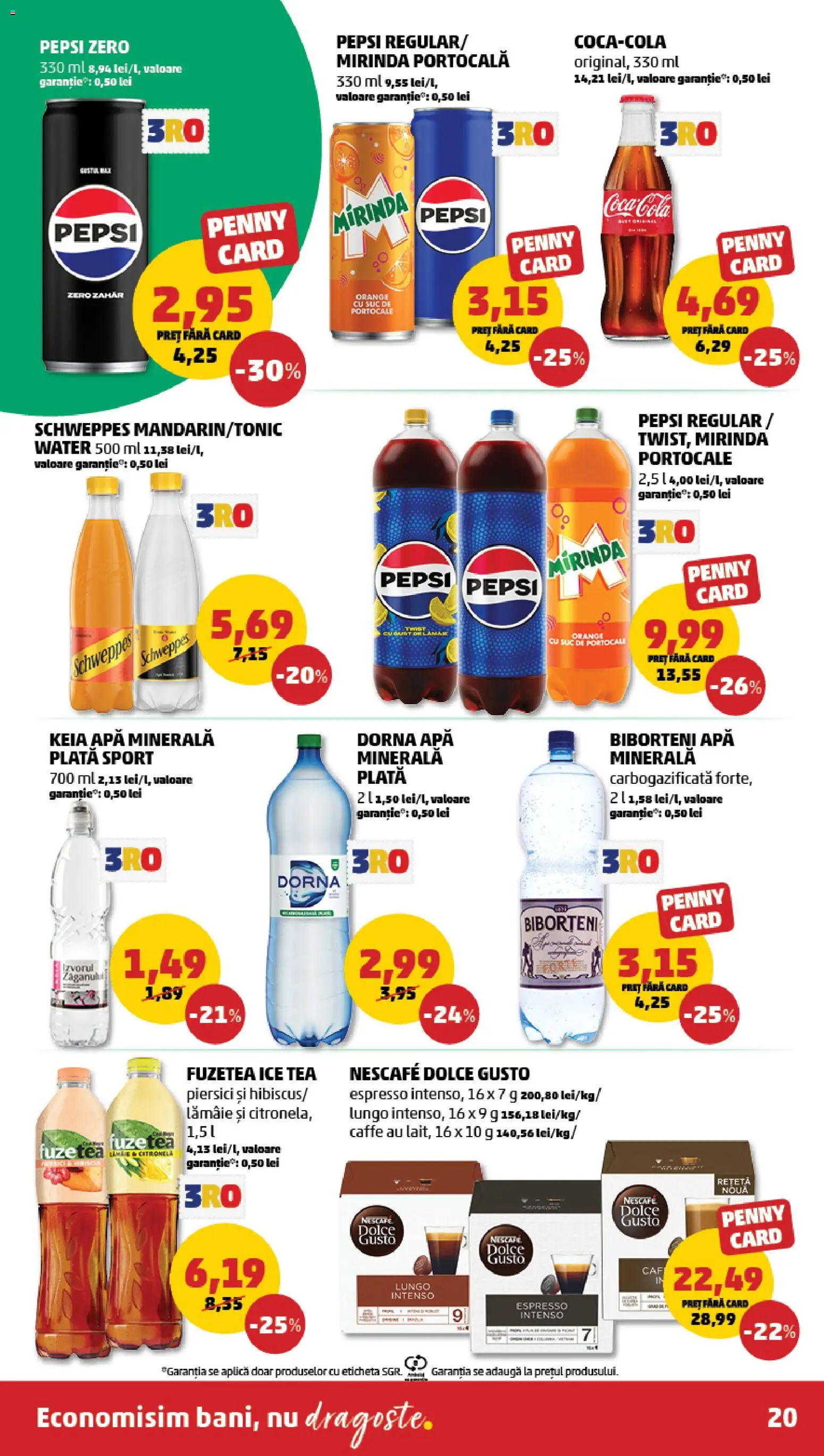Noul catalog PENNY – valabil de la 19.11.2025 | Pagină: 20 | Produse: Amerikan servis, Suc, Ice tea, Zahăr