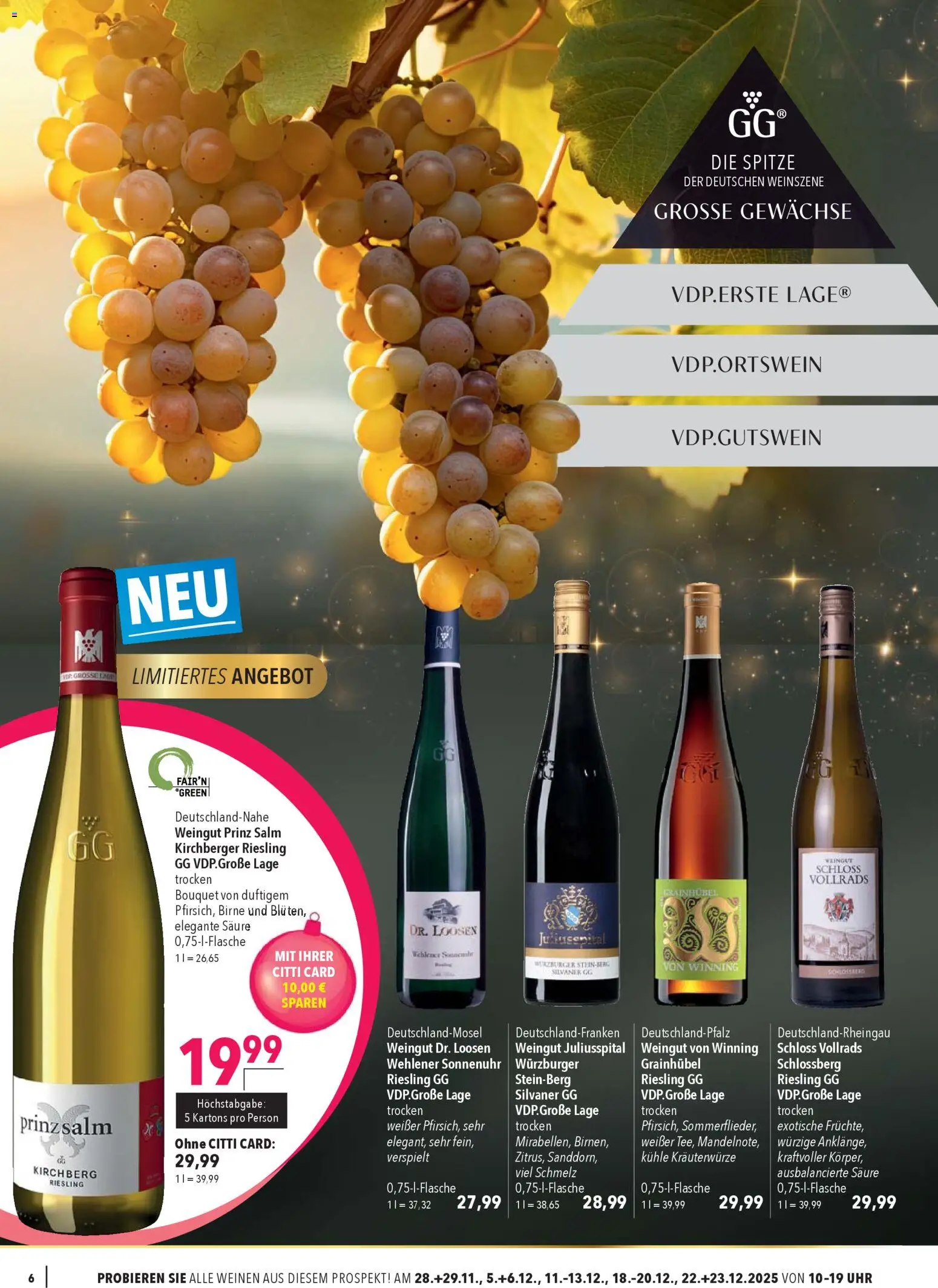 CITTI Markt - Weine zum Fest – gültig ab 26.11.2025 | Seite: 6 | Produkte: Birne, Uhr
