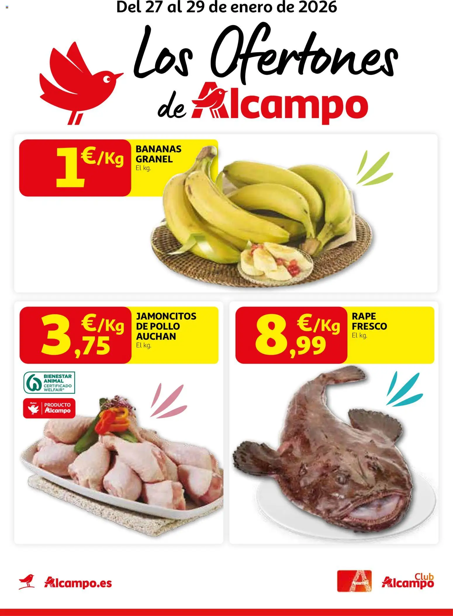 Alcampo - Pasamanos  │ válido desde el 27.01.2026 | Página: 1 | Productos: Bananas