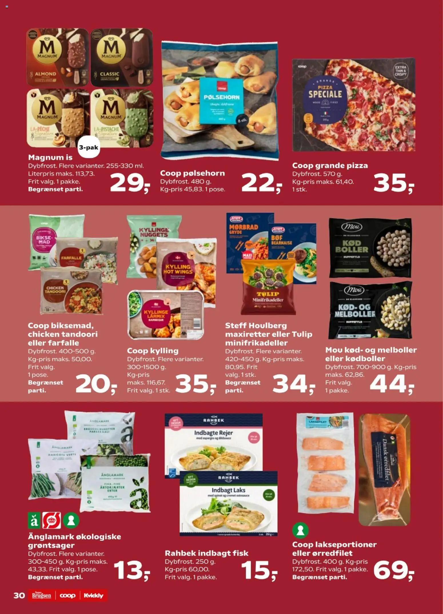 Super Brugsen tilbudsavis – gyldig fra 27.02.2026 | Side: 32 | Produkter: Pølsehorn, Nuggets, Rejer, Spinat