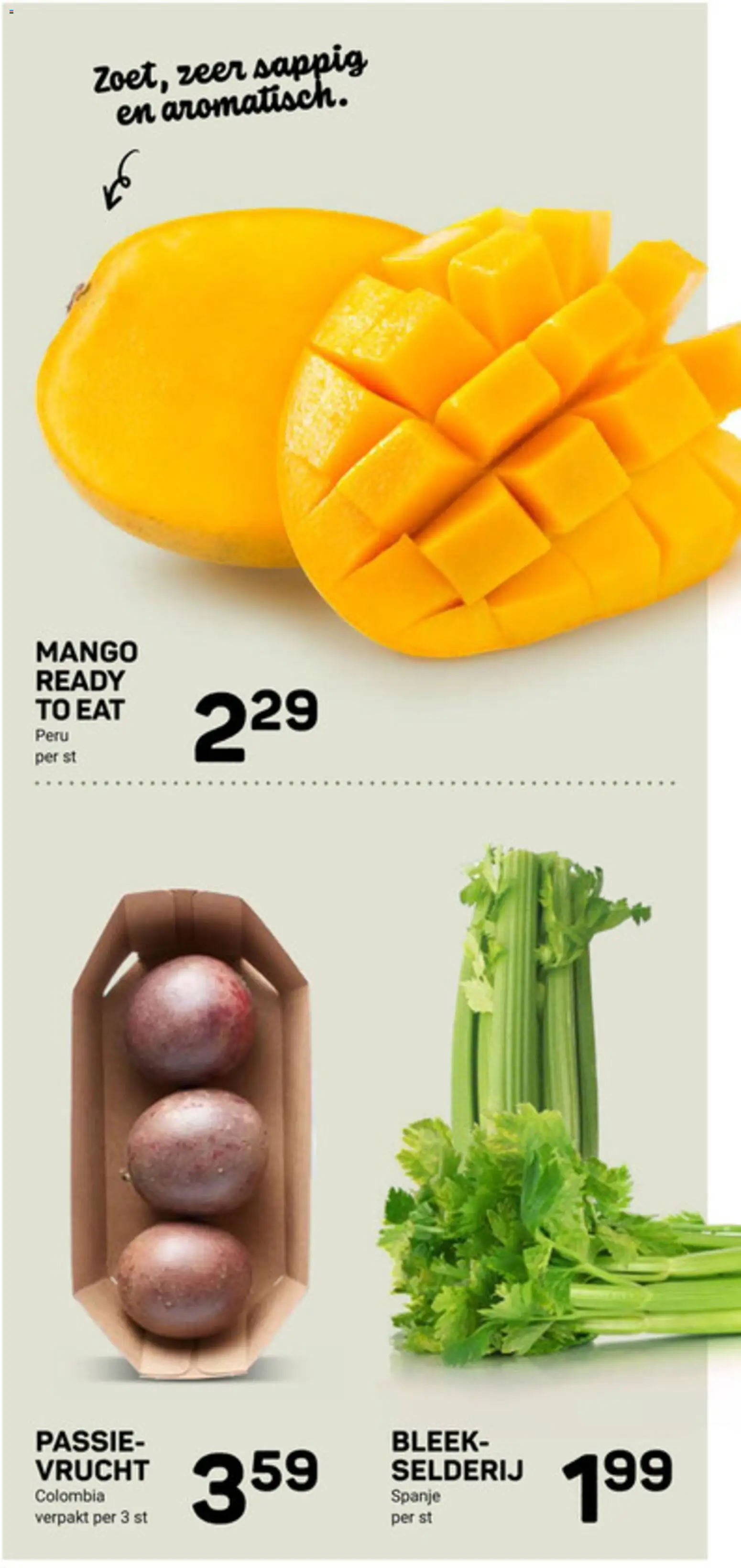 {H1} | Pagina: 13 | Producten: Selderij, Mango