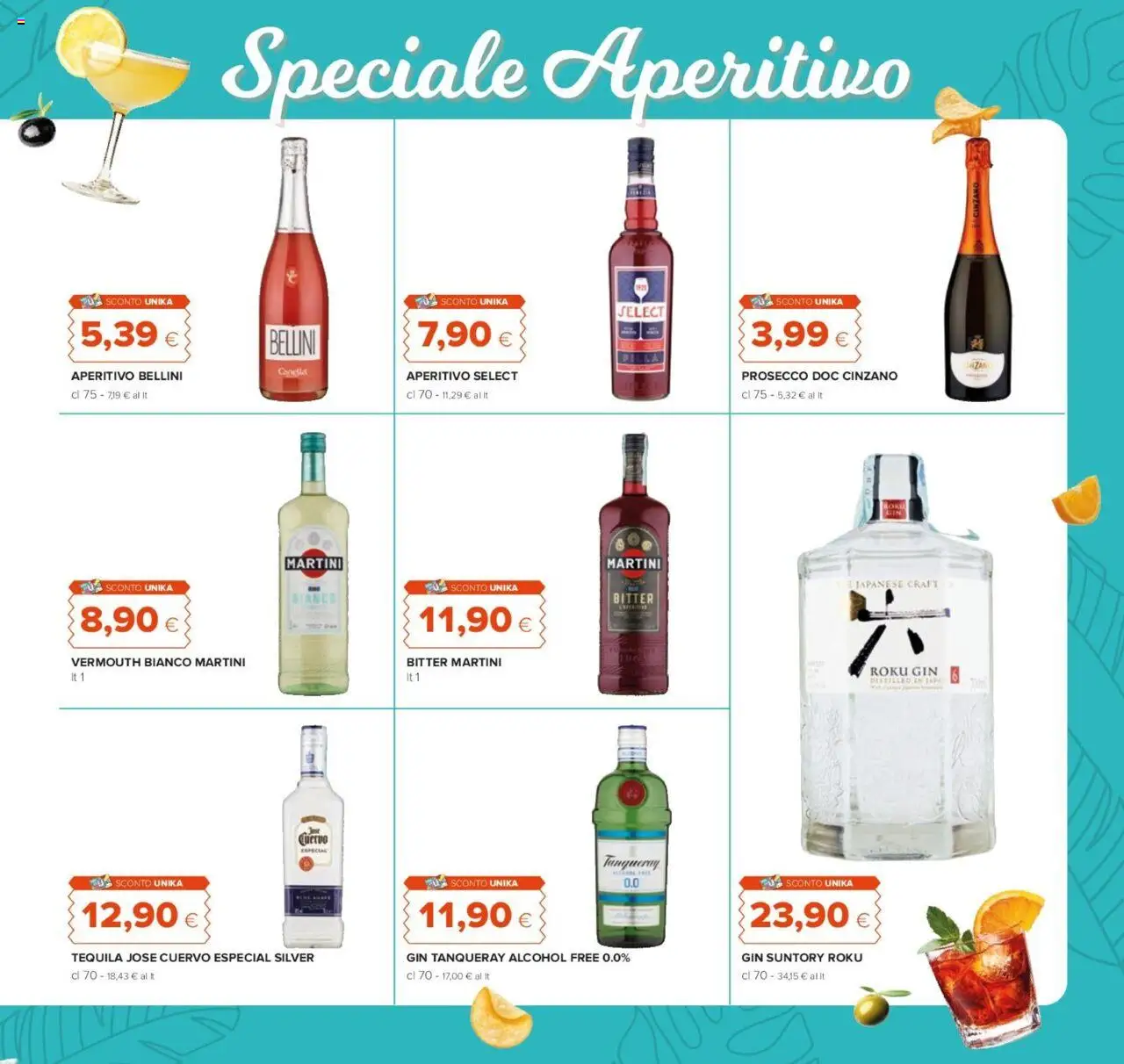 Volantino Oasi del 07.08.2025 | Pagina: 3 | Prodotti: Gin, Prosecco, Tequila, Aperitivo