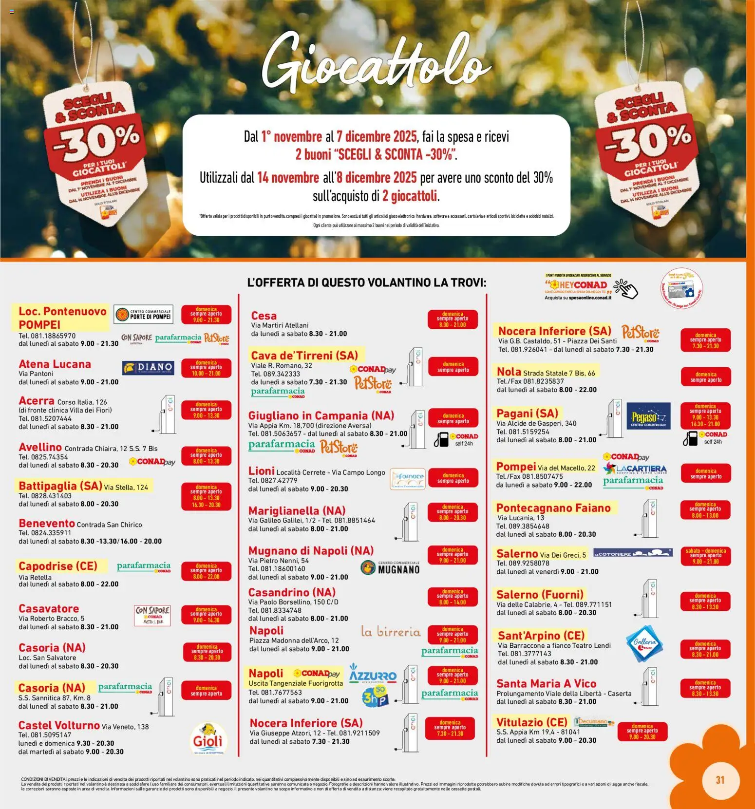 Volantino Conad del 19.11.2025 | Pagina: 31 | Prodotti: Tè, Gioco