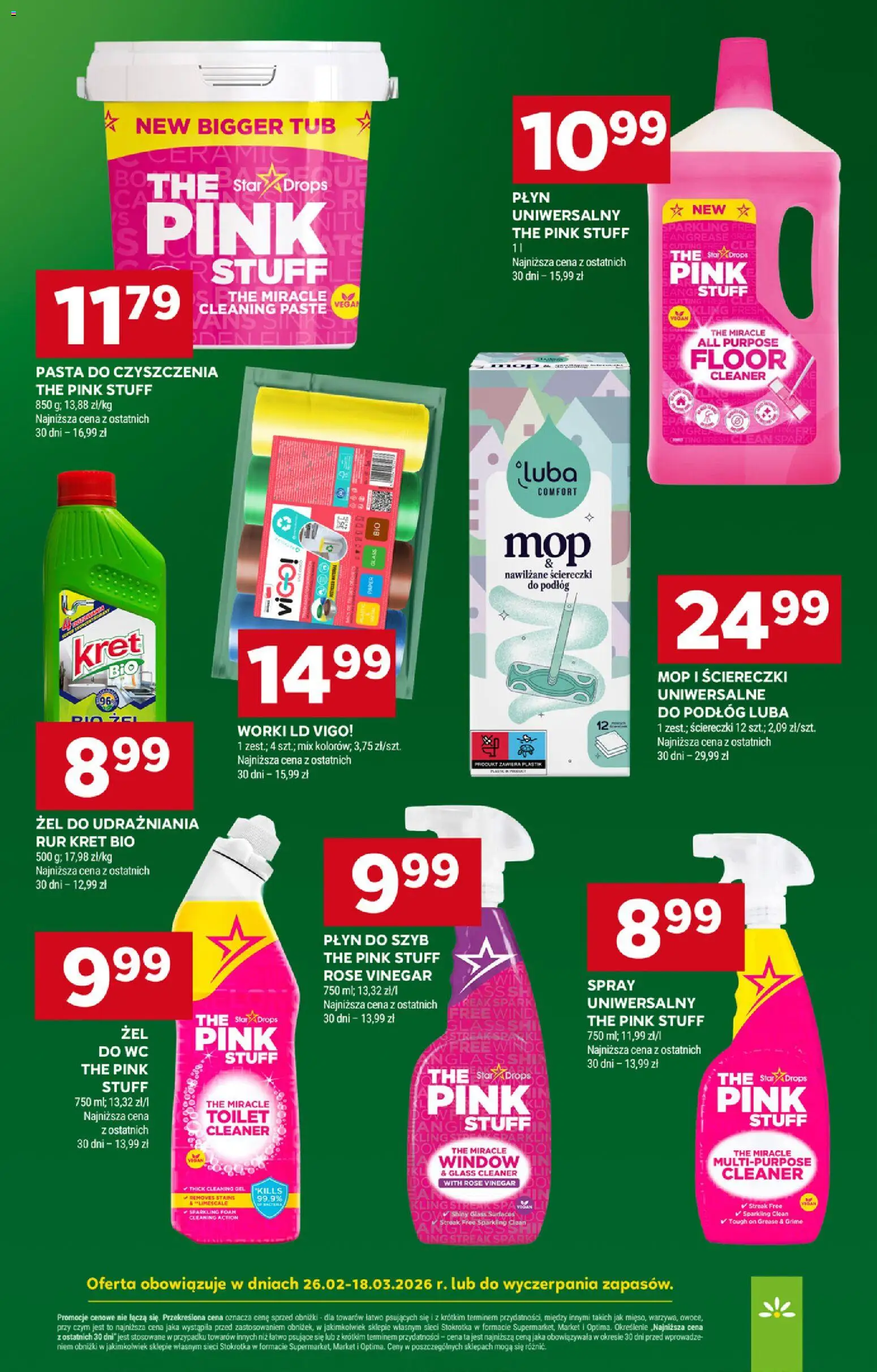 Stokrotka Gazetka - Market od 26.02.2026 | Strona: 21 | Produkty: Stokrotka, Cleaner