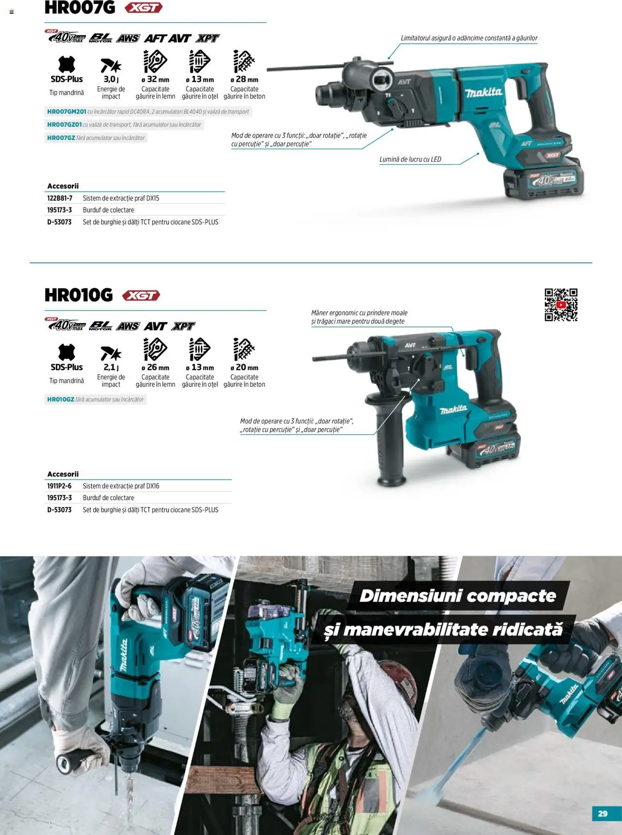 Noul catalog Makita – valabil de la 14.05.2025 | Pagină: 29 | Produse: Valiză, Tavuk suyu, Încărcător, Mâner
