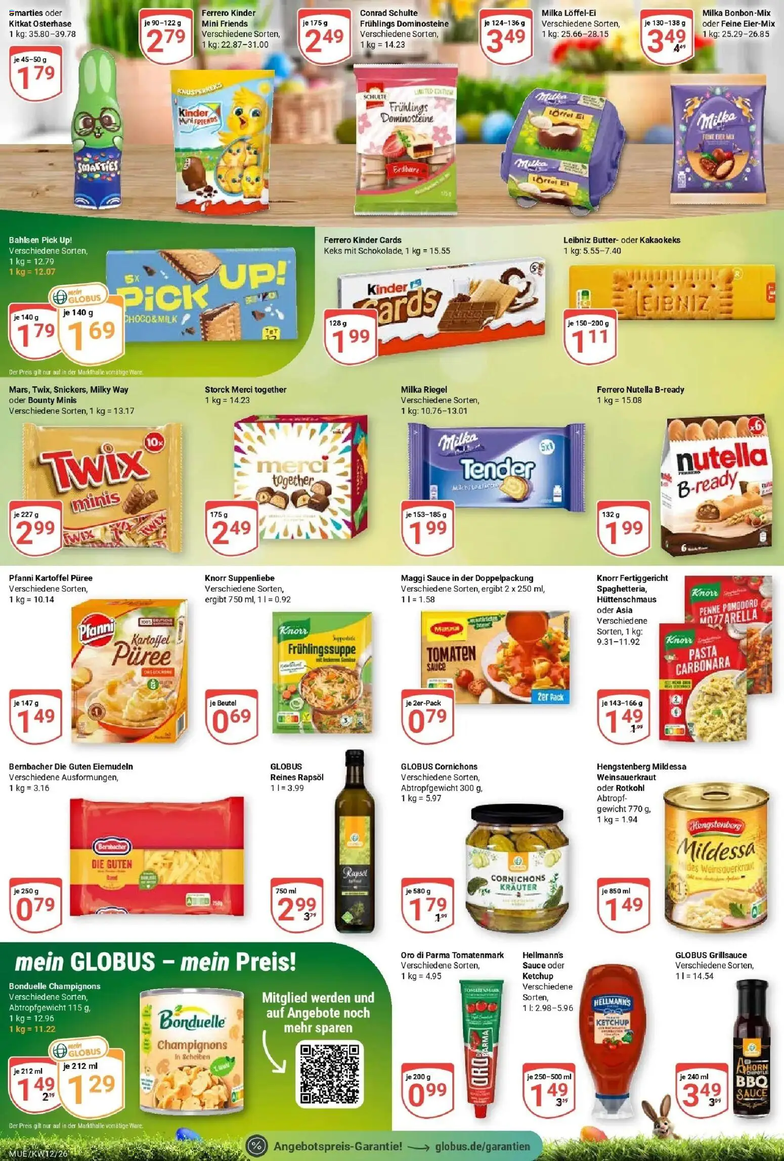 Globus prospekt Mühldorf	 – gültig ab 15.03.2026 | Seite: 12 | Produkte: Rapsöl, Mozzarella, Tomaten, Pasta