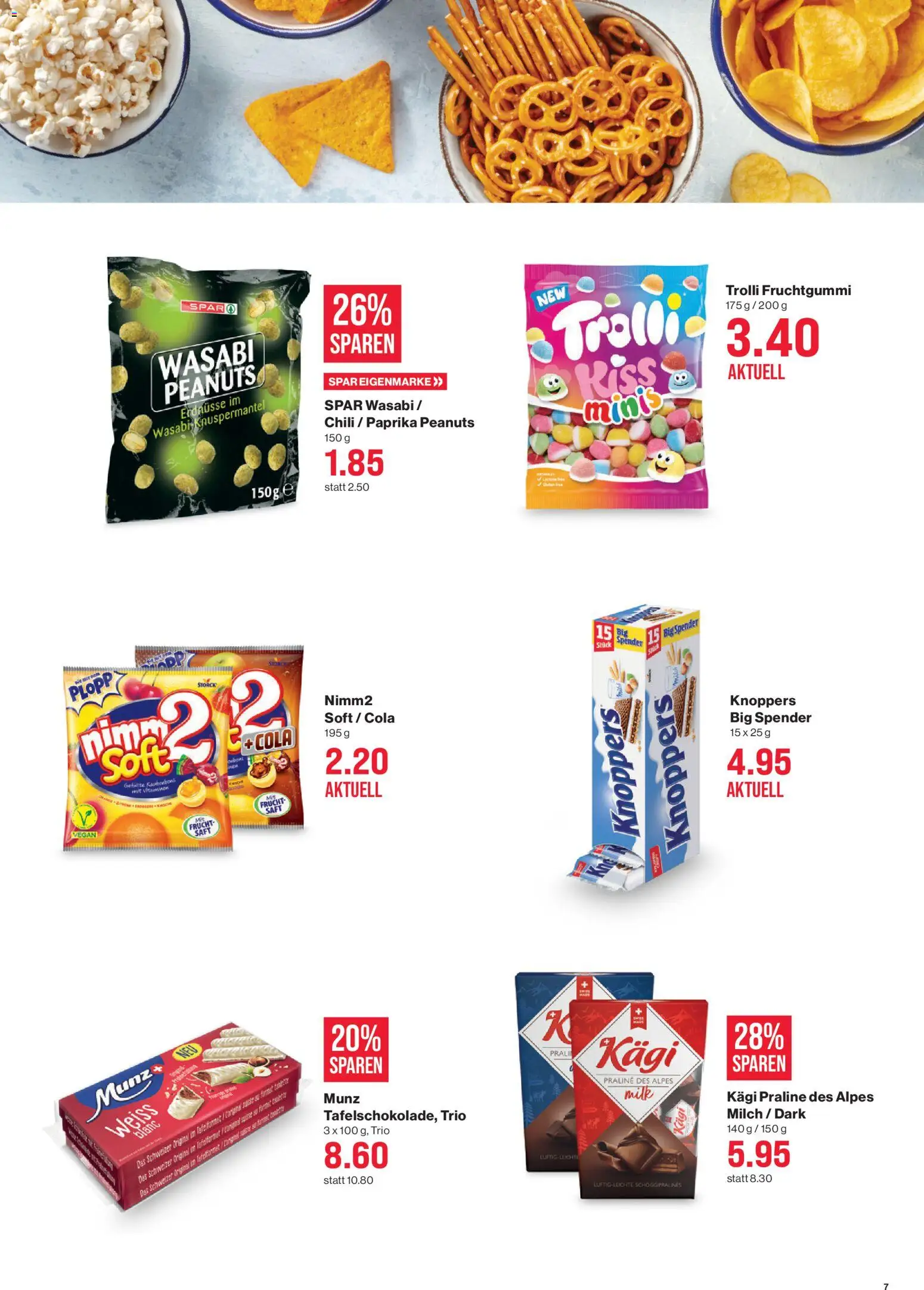 SPAR Aktionen – gültig ab 05.02.2026 | Seite: 7 | Produkte: Erdnüsse, Milch, Saft, Chili