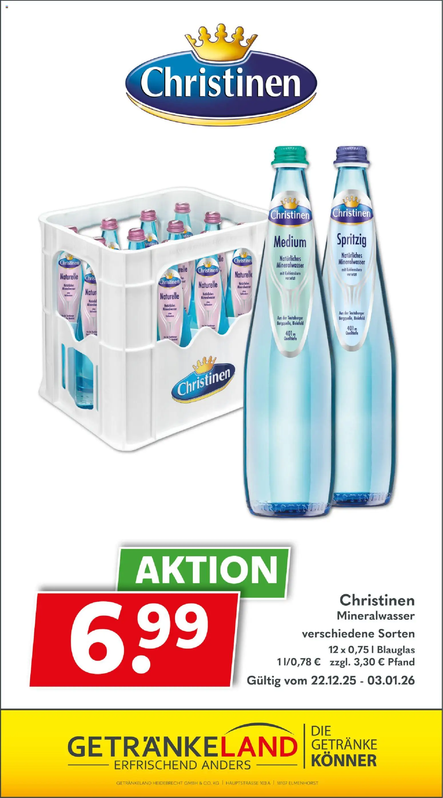 Getränkeland Prospekt 	 – gültig ab 22.12.2025 | Seite: 6 | Produkte: Mineralwasser