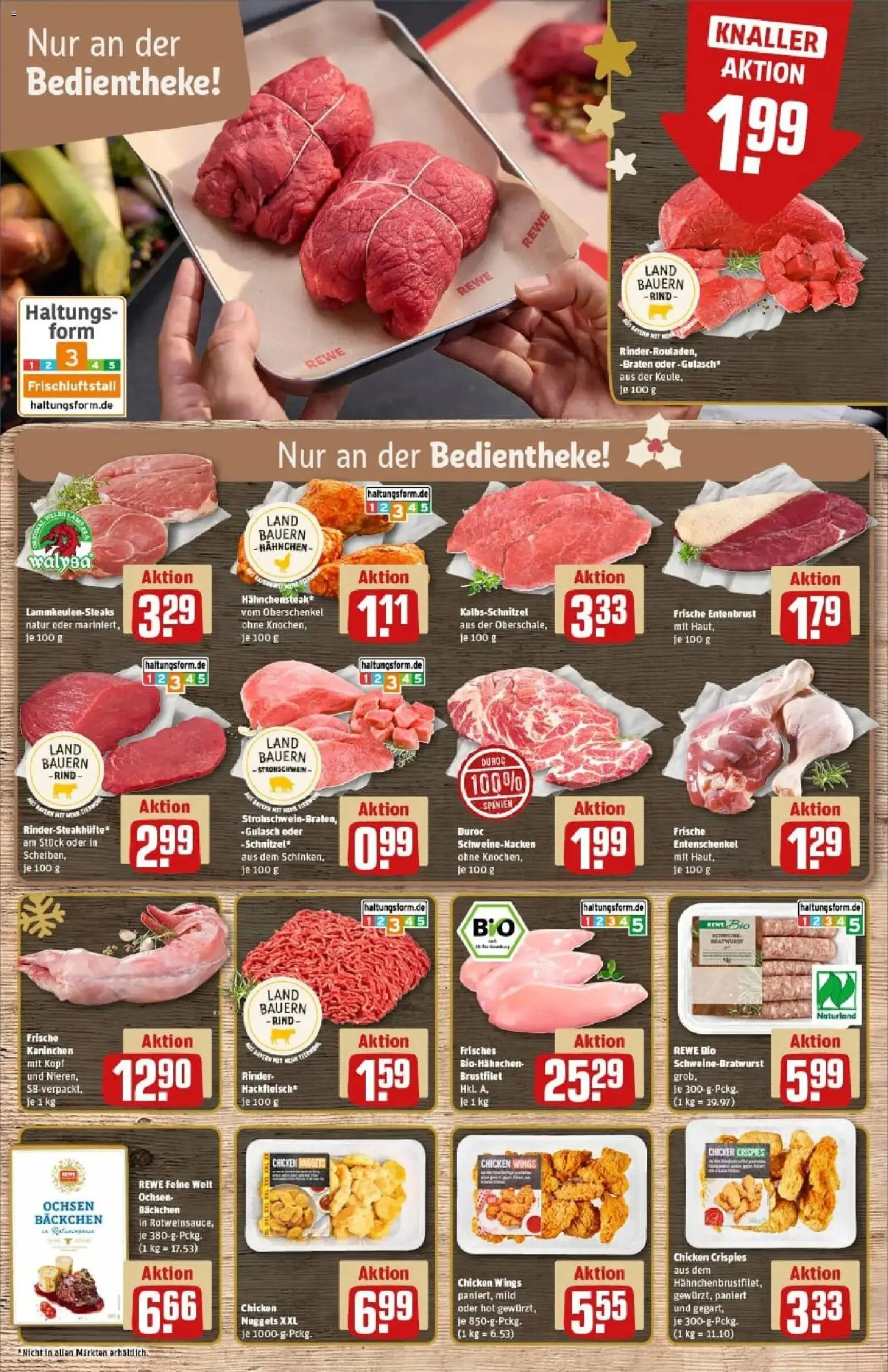 Rewe prospekt Augsburg	 – gültig ab 23.11.2025 | Seite: 8 | Produkte: Hahnchen, Schweinenacken, Gulasch, Steak
