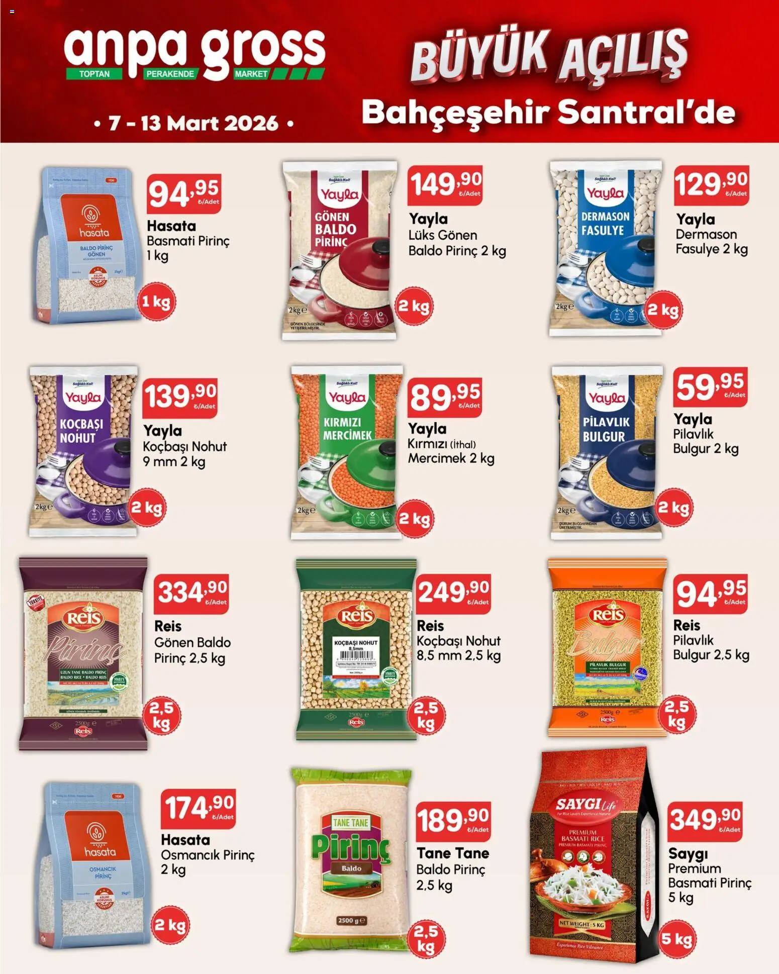 Anpa Gross - Katalog Büyük açılış 2 - 07.03.2026 tarihinden itibaren geçerlidir | Sayfa: 2 | Ürünler: Fasulye, Ravioli, Pirinç