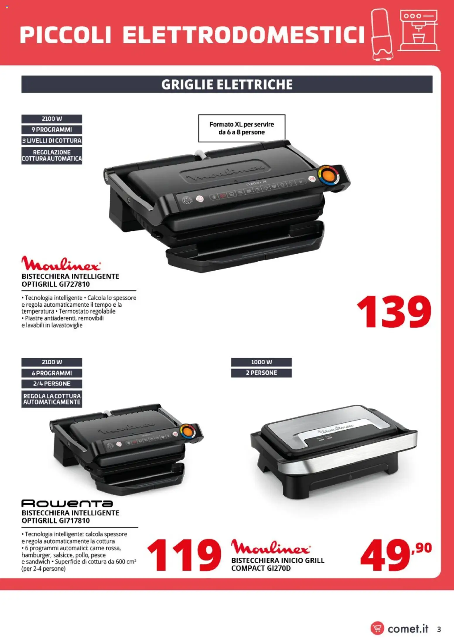Volantino Comet del 20.03.2026 | Pagina: 3 | Prodotti: Pesce, Bistecchiera, Lavastoviglie