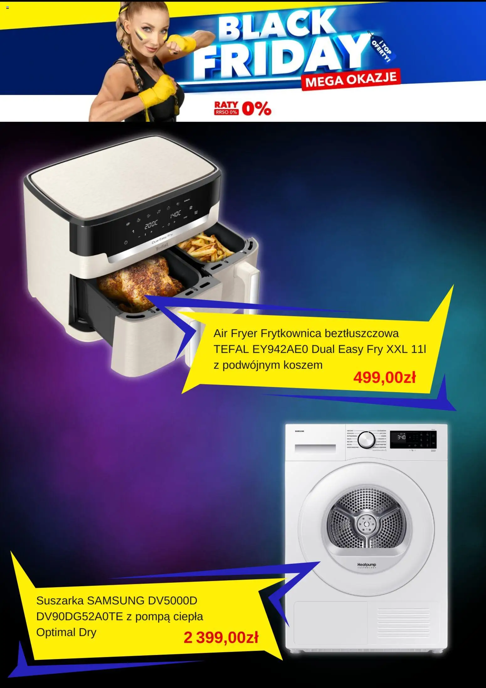 Mediaexpert Black Friday od 14.11.2025 | Strona: 4 | Produkty: Suszarka, Frytkownica, Frytkownica beztłuszczowa, Tefal