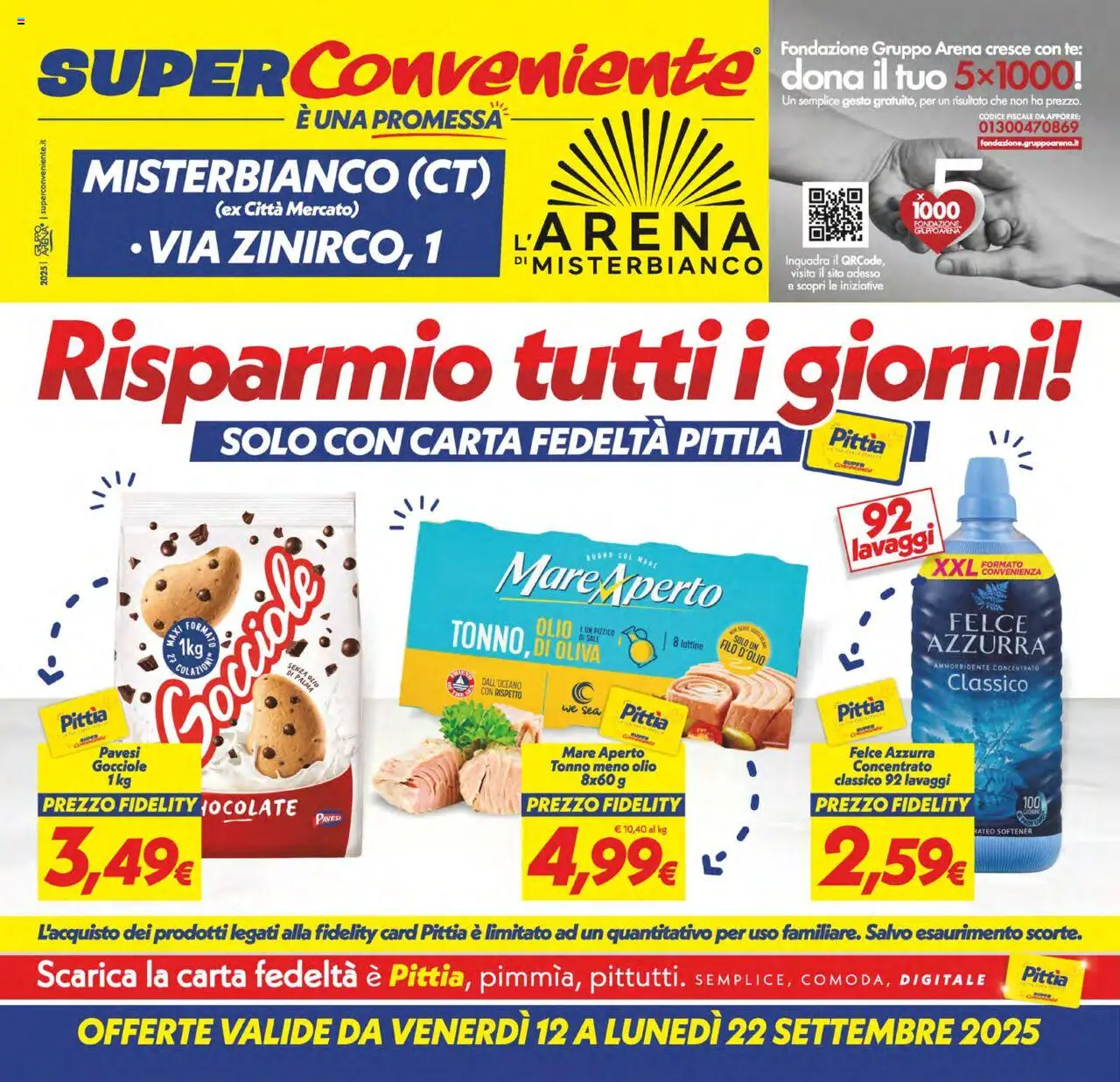 Volantino SuperConveniente del 12.09.2025 | Pagina: 1 | Prodotti: Tè, Sale, Olio, Tonno