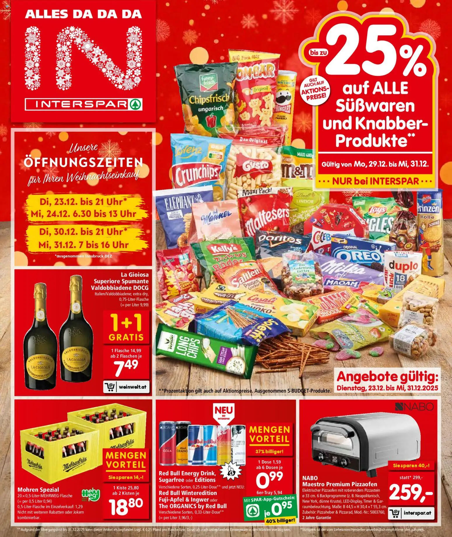 Interspar Flugblatt - Vorarlberg gültig ab 22.12.2025 | Seite: 1 | Produkte: Chips, Uhr