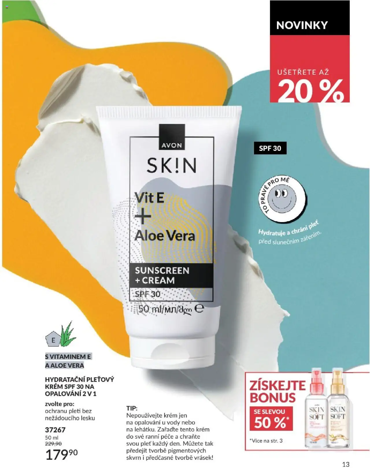Avon katalog 8/2025 od 31.07.2025 | Strana: 13 | Produkty: Krém, Aloe vera