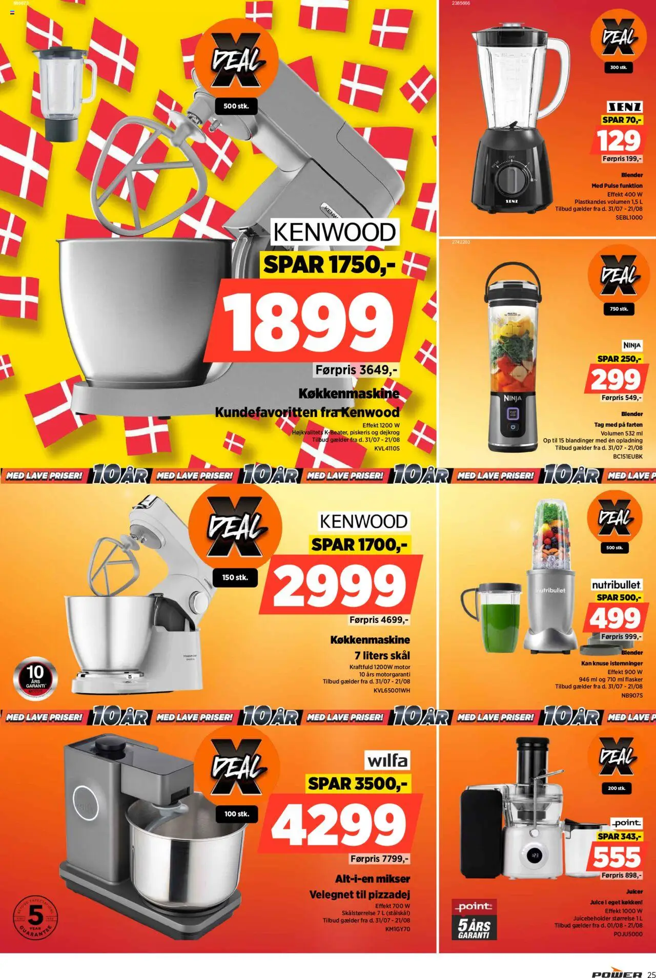 Power Tilbudsavis gyldig fra 31.07.2025 | Side: 25 | Produkter: Juice, Pizzadej, Piskeris, Juicer