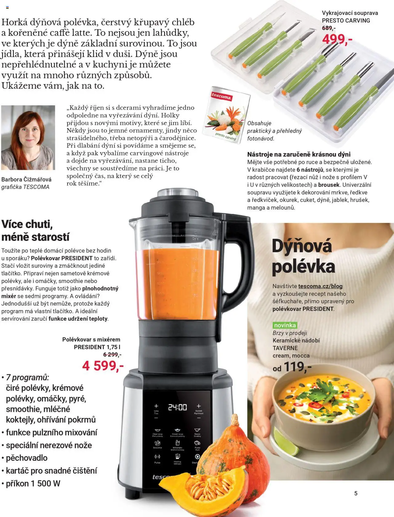 TESCOMA katalog - Podzim/zima 2025 od 20.10.2025 | Strana: 5 | Produkty: Chléb, Nádobí, Mixér, Nůž
