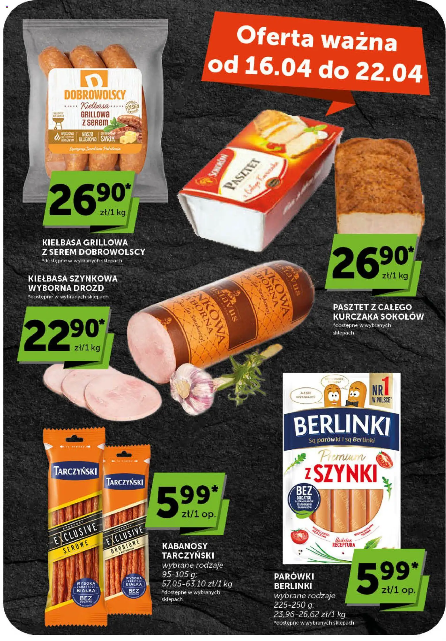 ABC gazetka od 16.04.2026 | Strona: 21 | Produkty: Kiełbasa, Kabanosy, Parówki