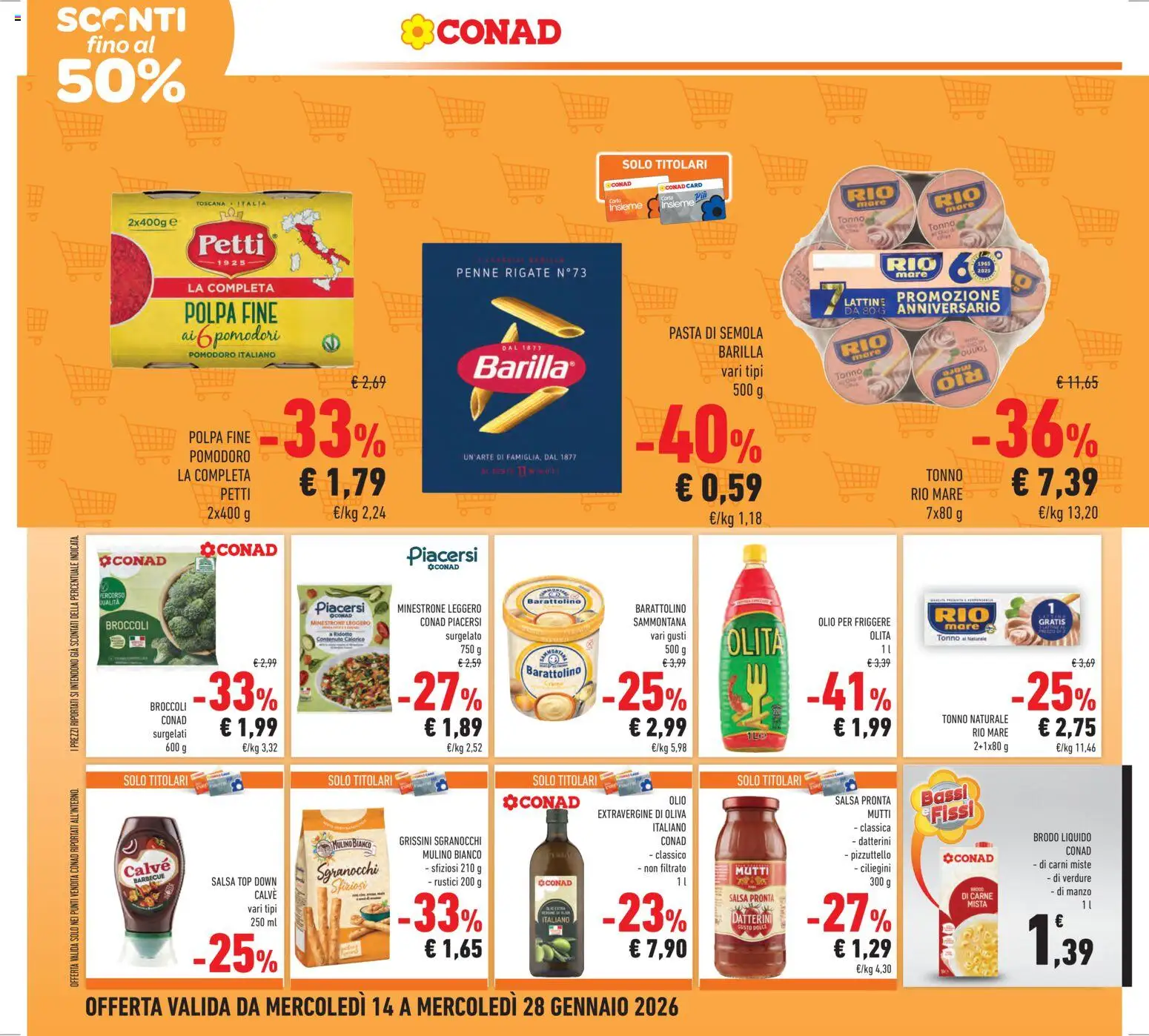 Volantino Conad del 14.01.2026 | Pagina: 10 | Prodotti: Minestrone, Manzo, Pomodoro, Top