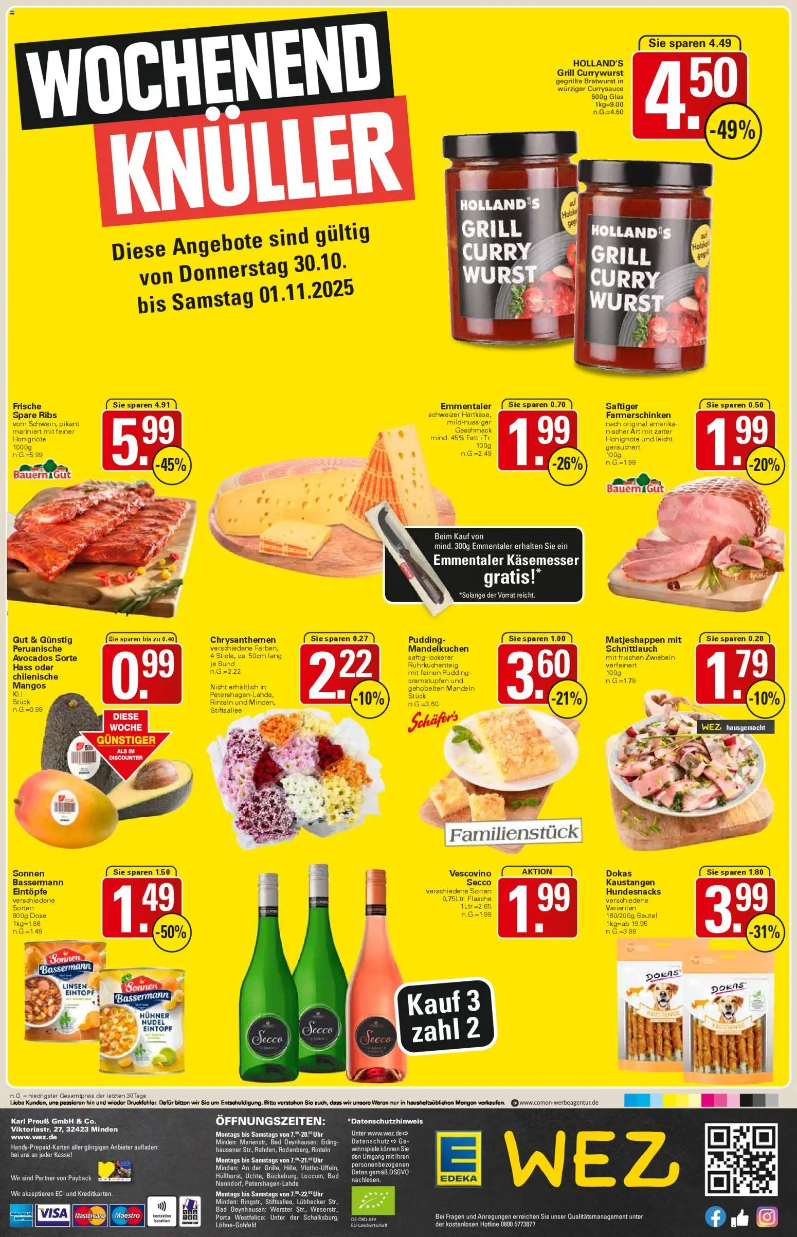 WEZ Prospekt – gültig ab 27.10.2025 | Seite: 16 | Produkte: Grill, Bratwurst, Wurst, Uhr