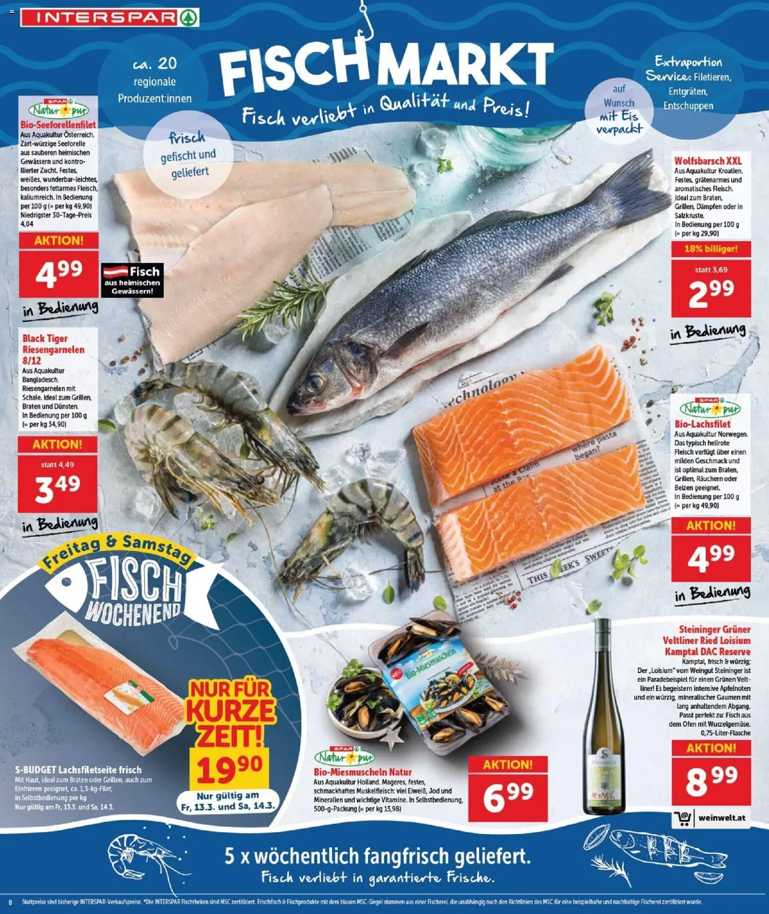 Interspar Flugblatt - Burgenland gültig ab 12.03.2026 | Seite: 8 | Produkte: Pasta, Eis, Ofen, Fisch