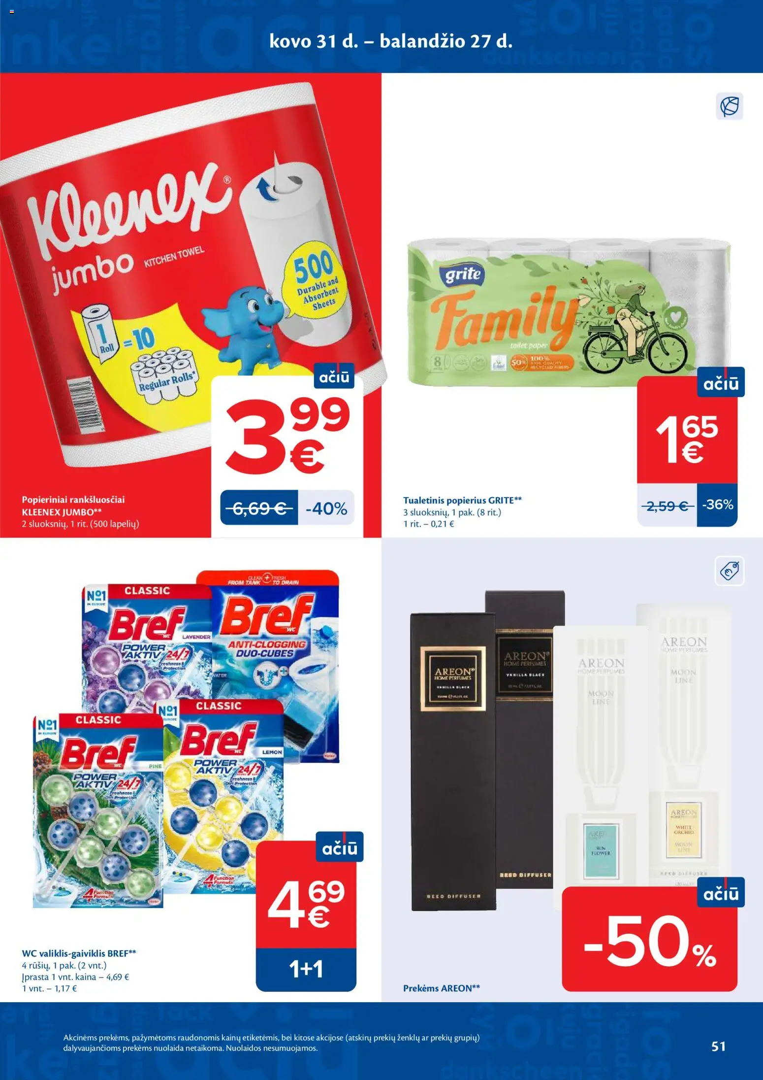 MAXIMA akcijos nuo 21.04.2026 | Puslapis: 51 | Prekių: Wc, Tualetinis popierius