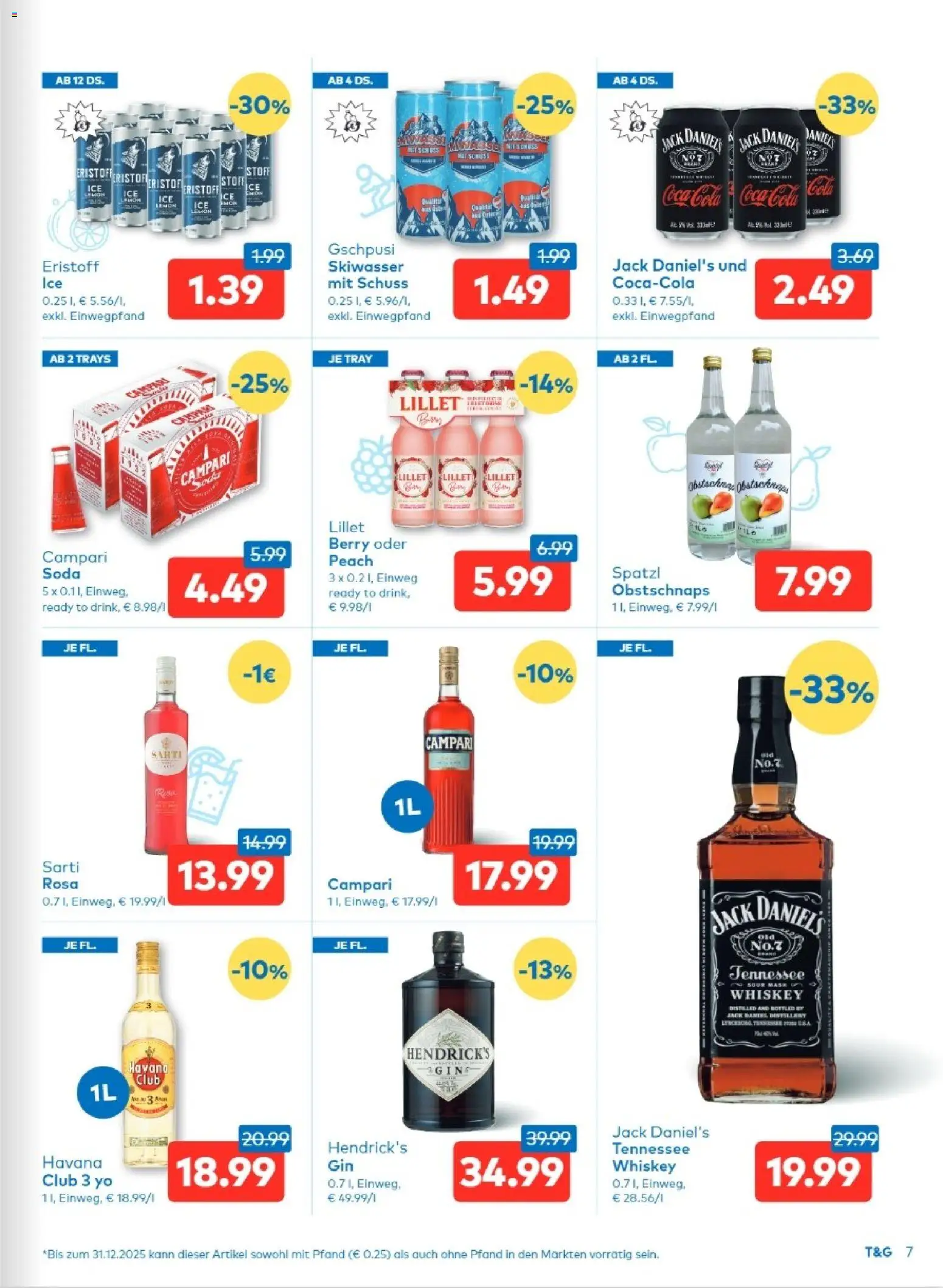 T&G - Salzburg gültig ab 31.12.2025 | Seite: 7 | Produkte: Whiskey, Nauriit
