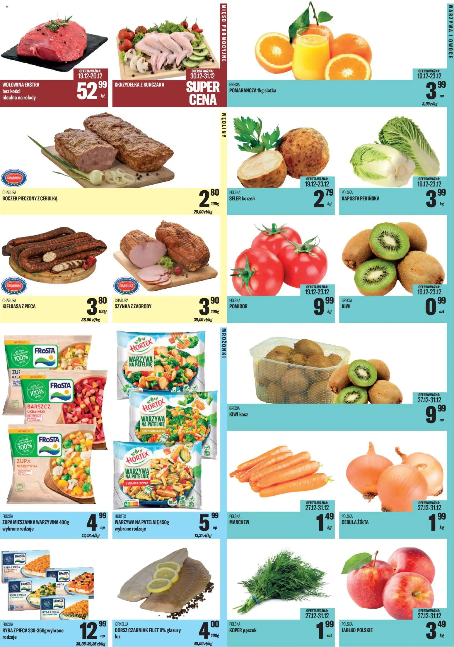 TomiMarkt Gazetka od 19.12.2025 | Strona: 3 | Produkty: Kapusta pekińska, Dorsz, Kosz, Owoce