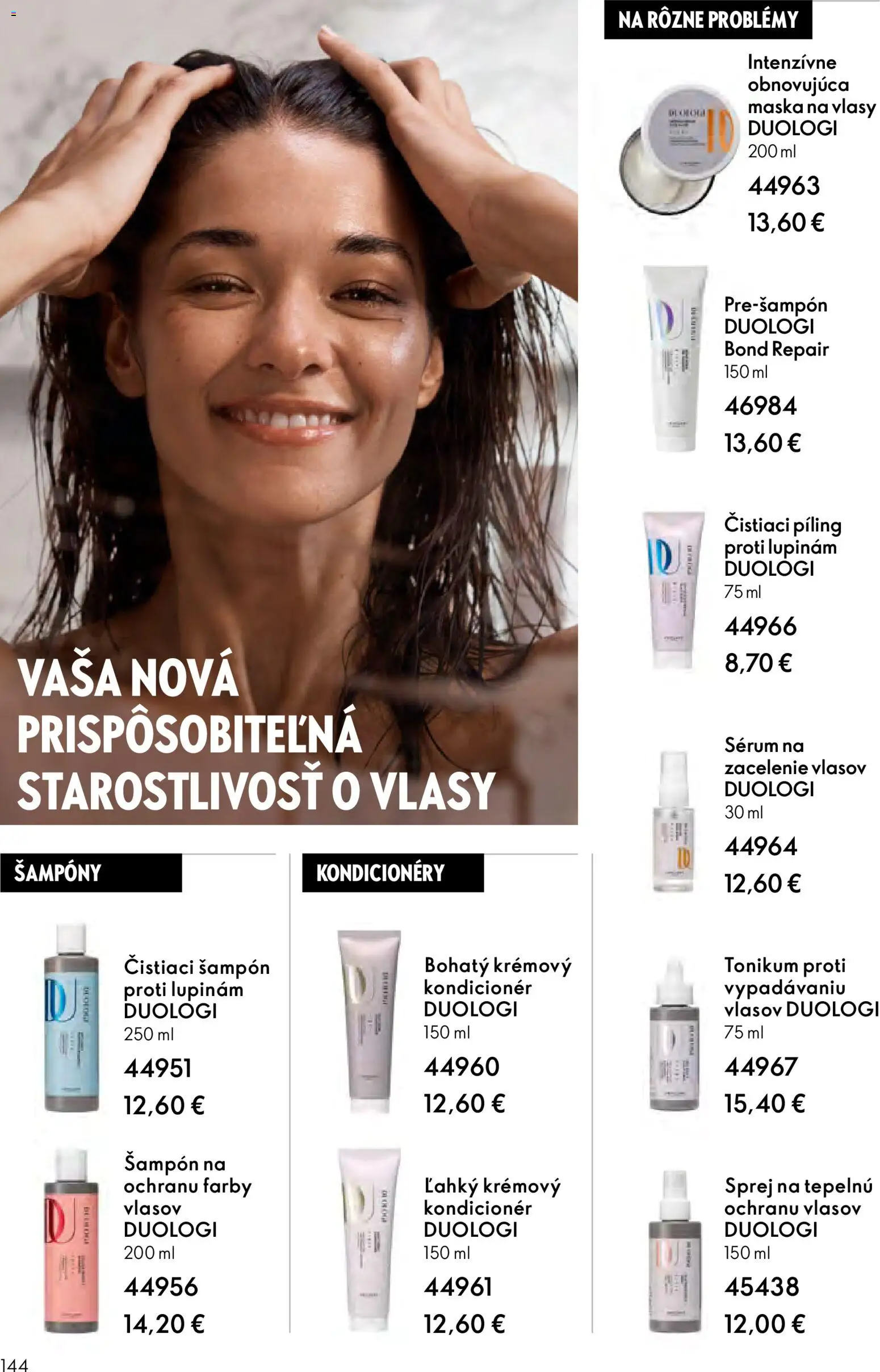 Nové Oriflame akcie – leták je platný od 21.01.2026 | Strana: 144 | Produkty: Šampón, Kondicionér, Maska na vlasy, Maska