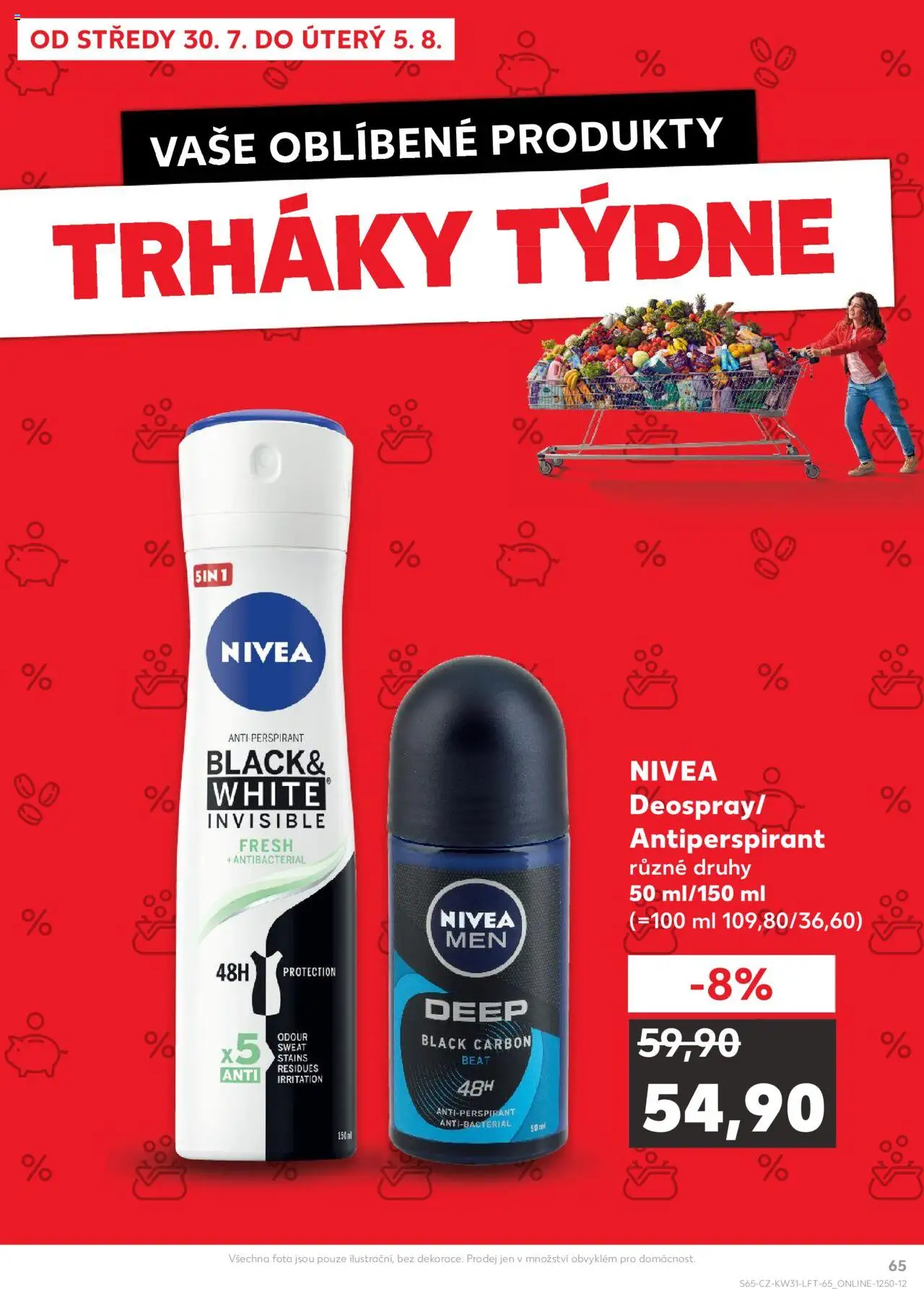 Kaufland leták - Plzeň Bory od 30.07.2025 | Strana: 65 | Produkty: Deodorant, Antiperspirant, Nivea