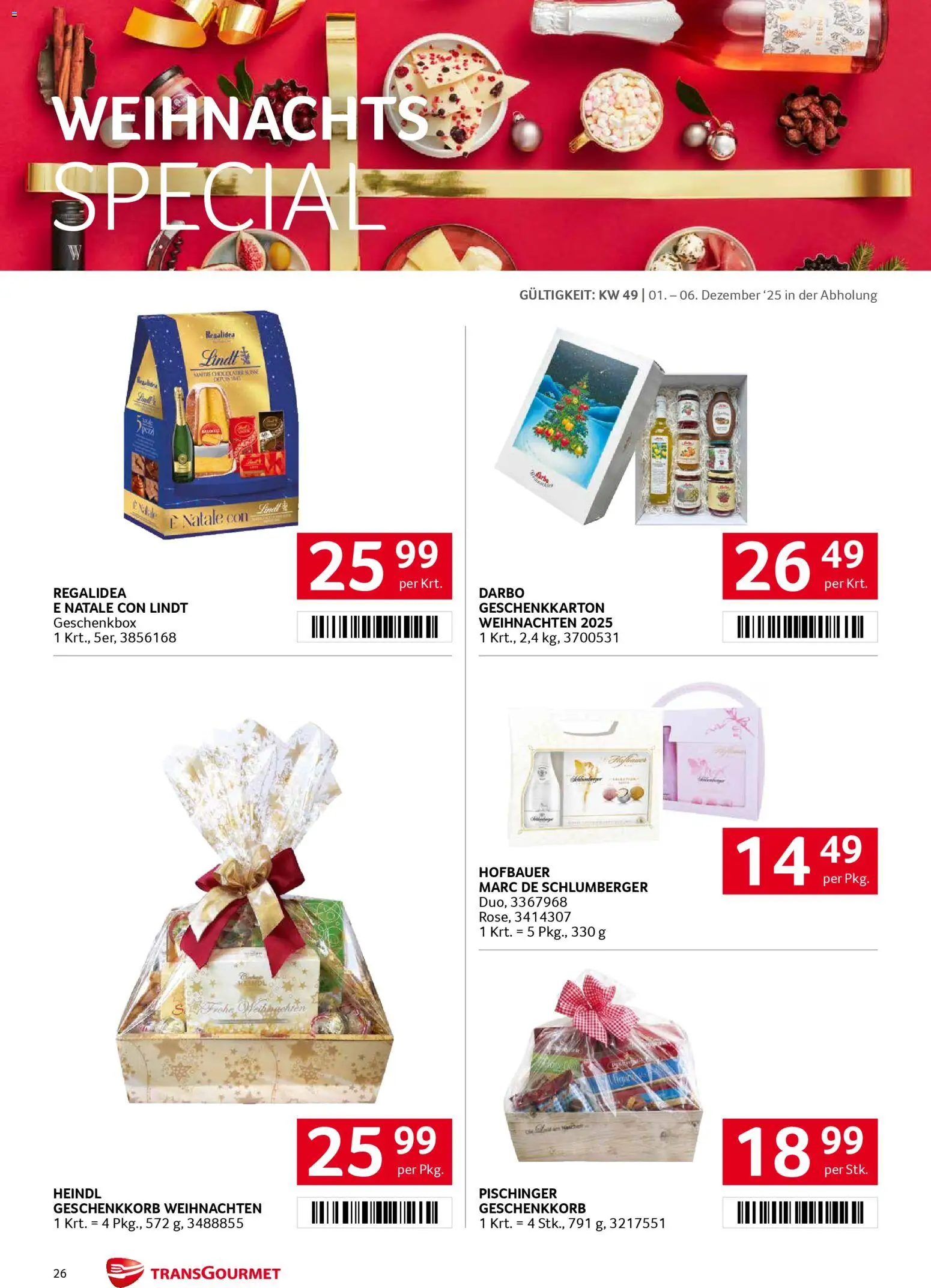Transgourmet Flugblatt gültig ab 01.12.2025 | Seite: 26