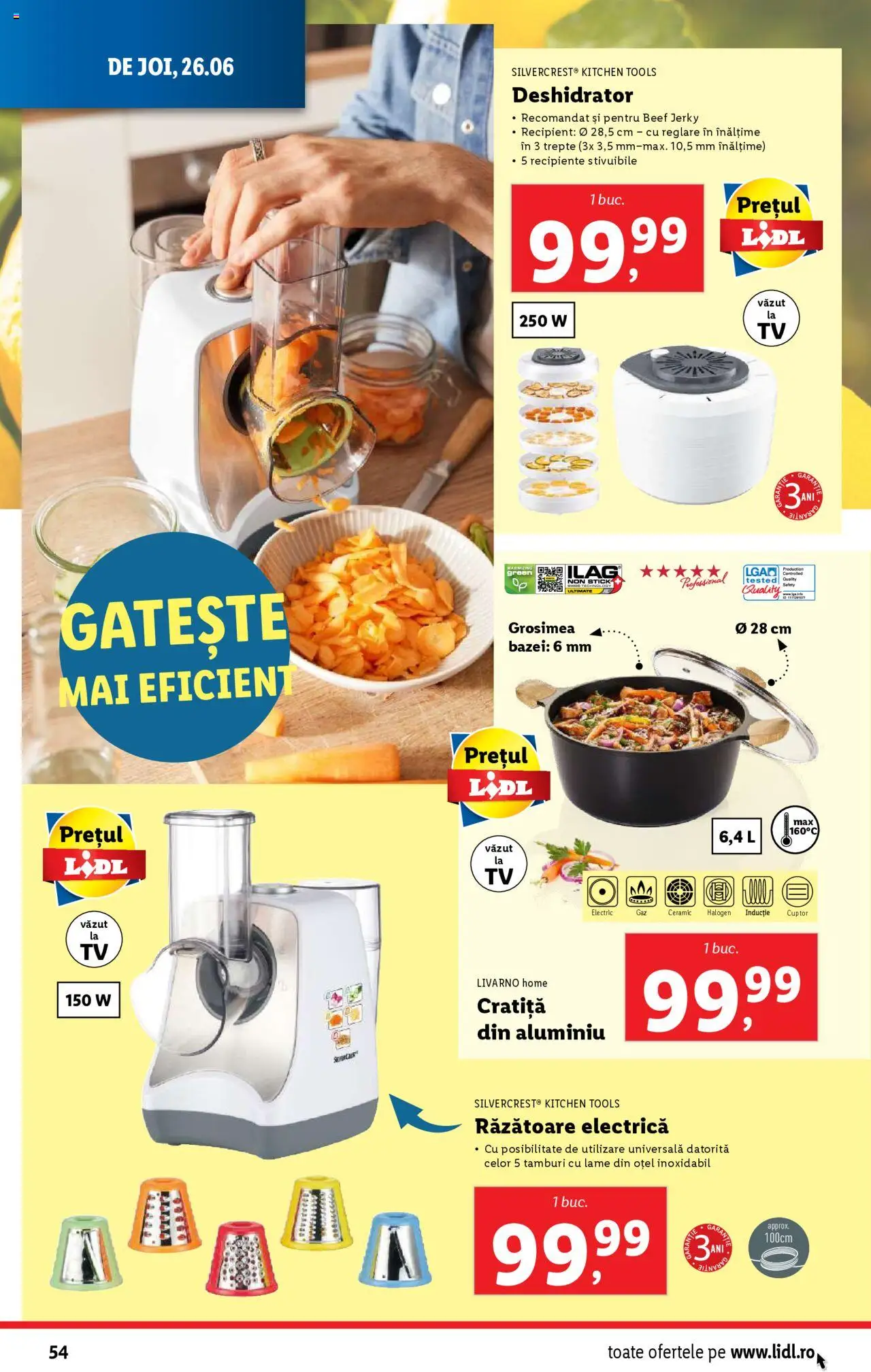Catalog Lidl – valabil de la 23.06.2025 | Pagină: 54 | Produse: Cratiță, Răzătoare, Recipiente
