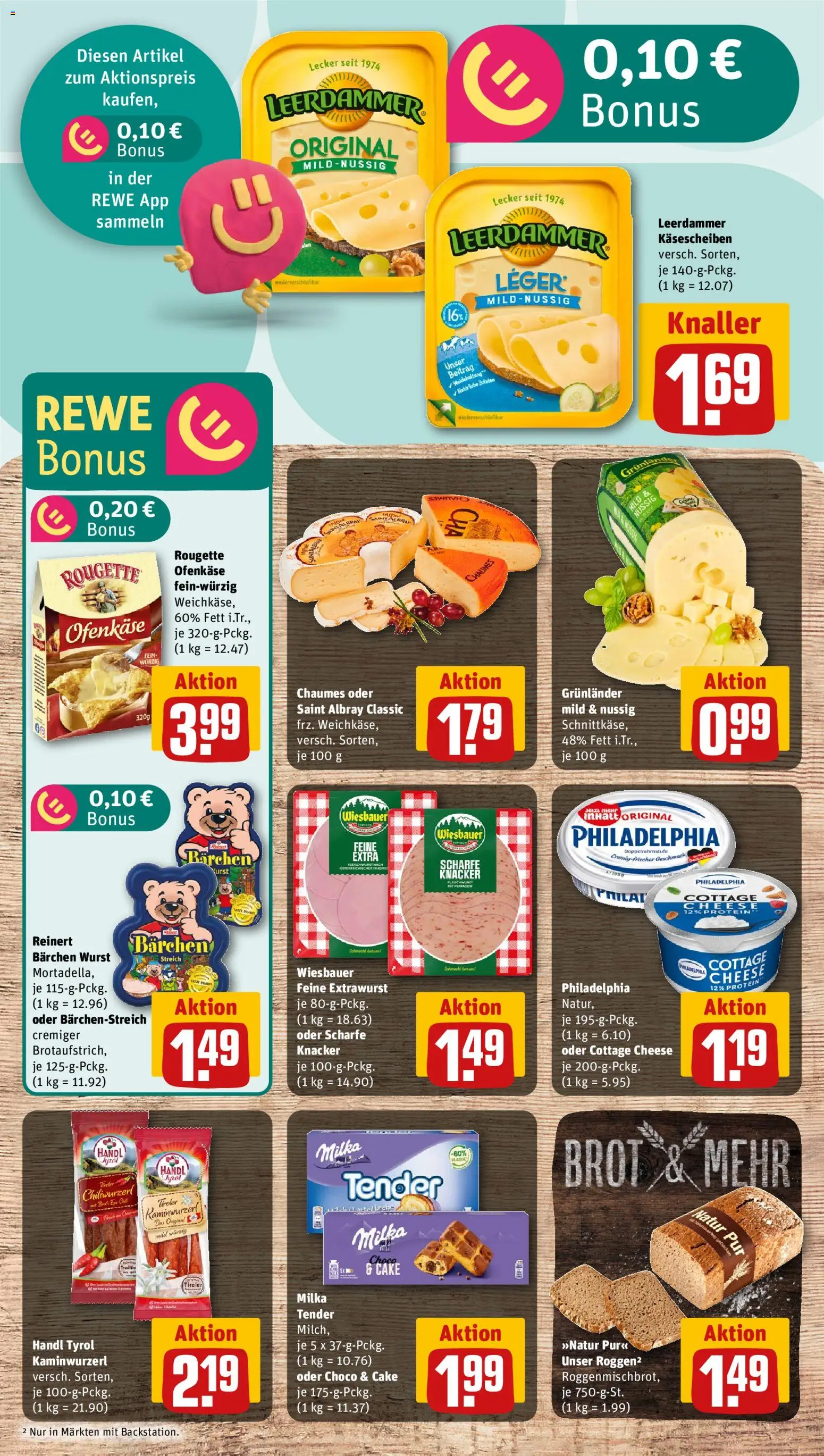 Rewe Prospekt 	 – gültig ab 10.11.2025 | Seite: 9 | Produkte: Milka, Leerdammer, Grunlander, Wurst
