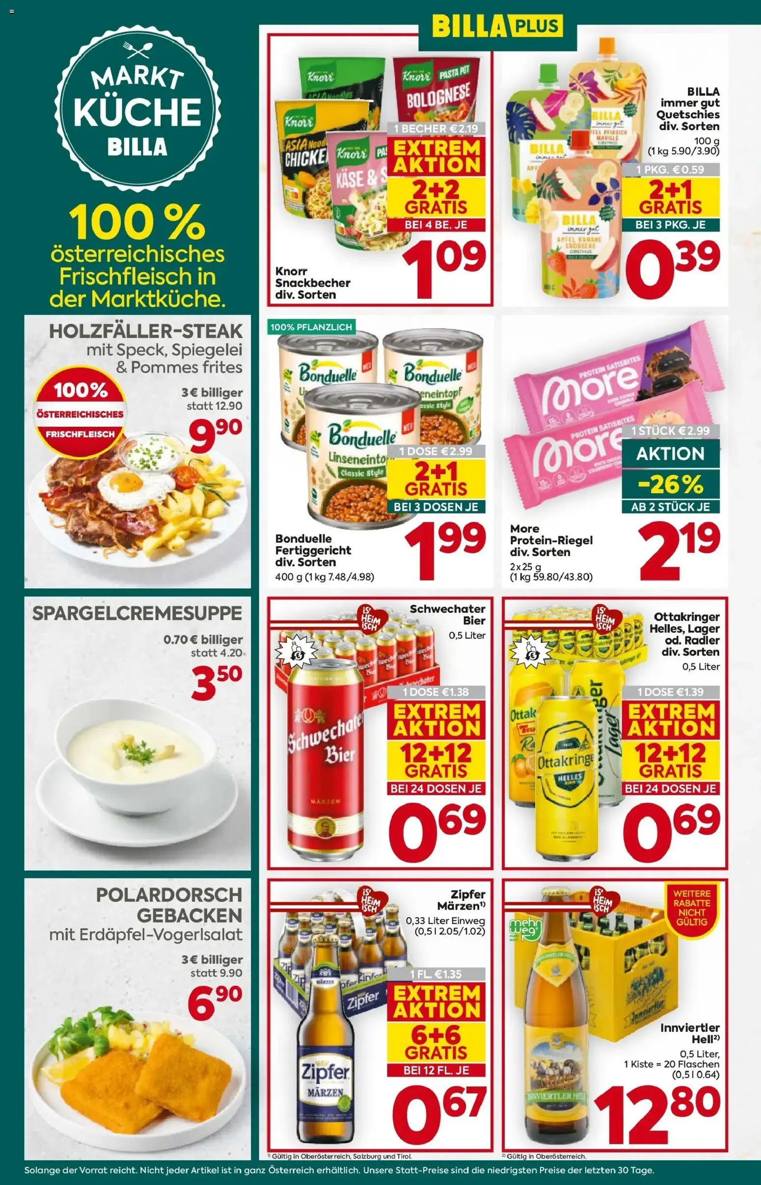 Billa Plus Flugblatt - Oberösterreich gültig ab 23.04.2026 | Seite: 14 | Produkte: Pasta, Pfirsich, Käse, Äpfel