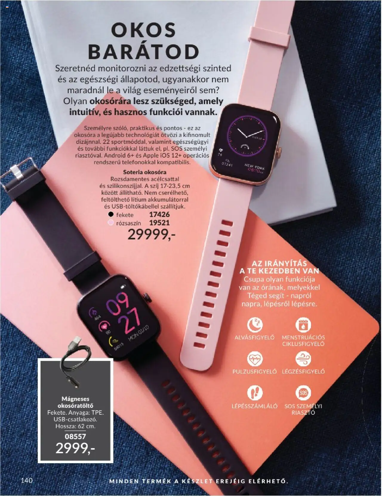 Avon akciós ujság - amely érvényes a következő dátumtól: 01.06.2025 | Oldal: 140 | Termékek: Smartwatch, Okosóra, Riasztó