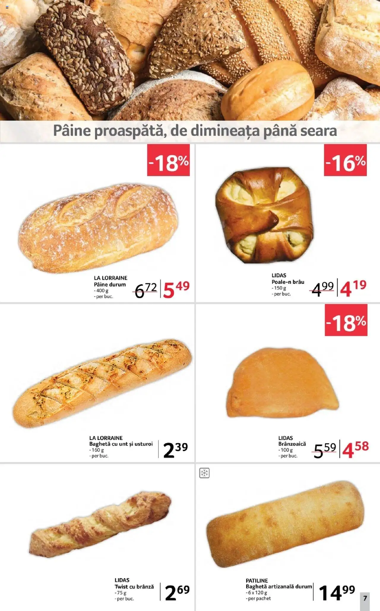 Noul catalog Selgros – valabil de la 03.10.2025 | Pagină: 7 | Produse: Unt, Brânză, Pâine, Usturoi