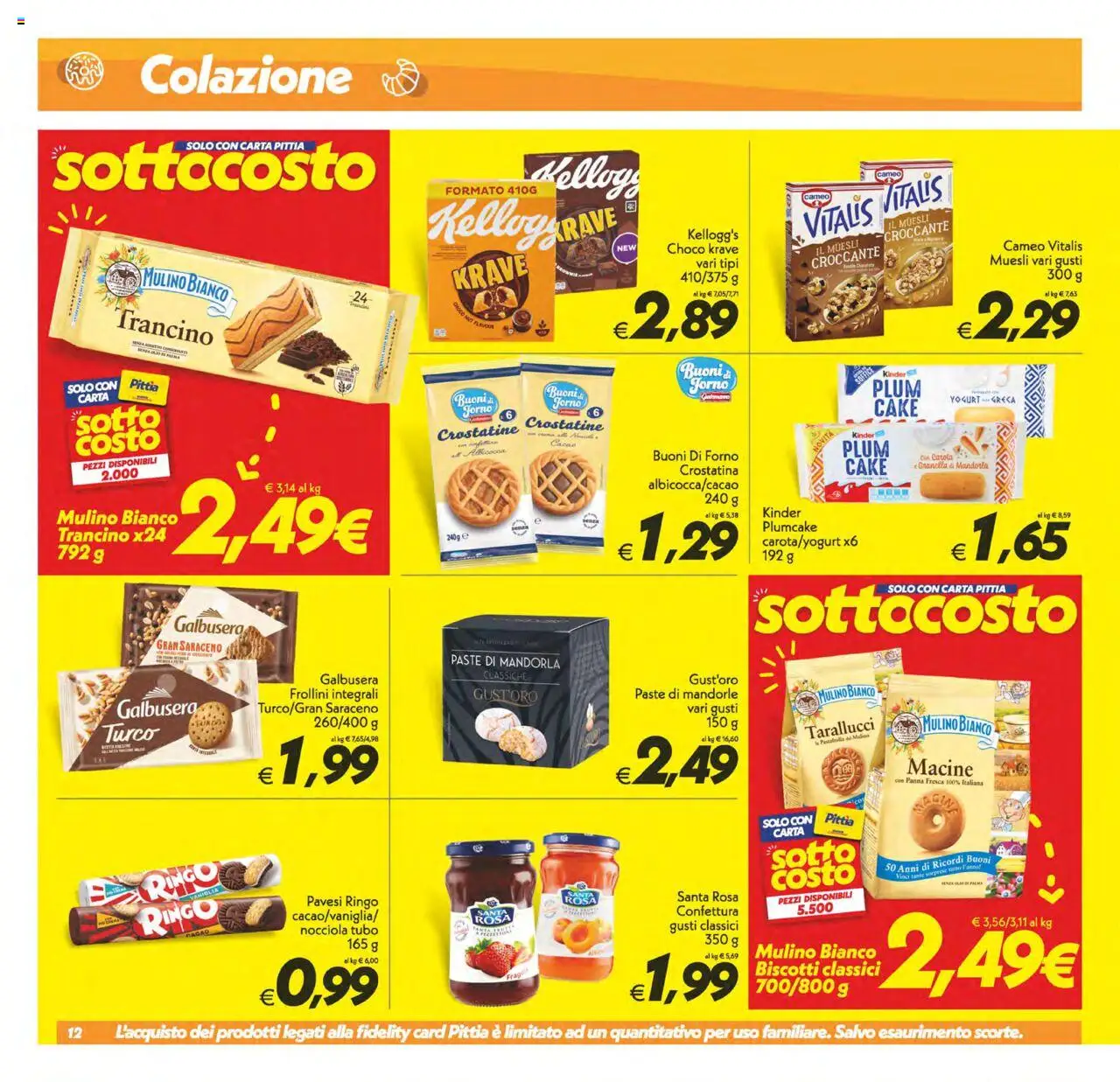 Volantino SuperConveniente del 24.07.2025 | Pagina: 12 | Prodotti: Muesli, Biscotti, Crostatine, Cacao