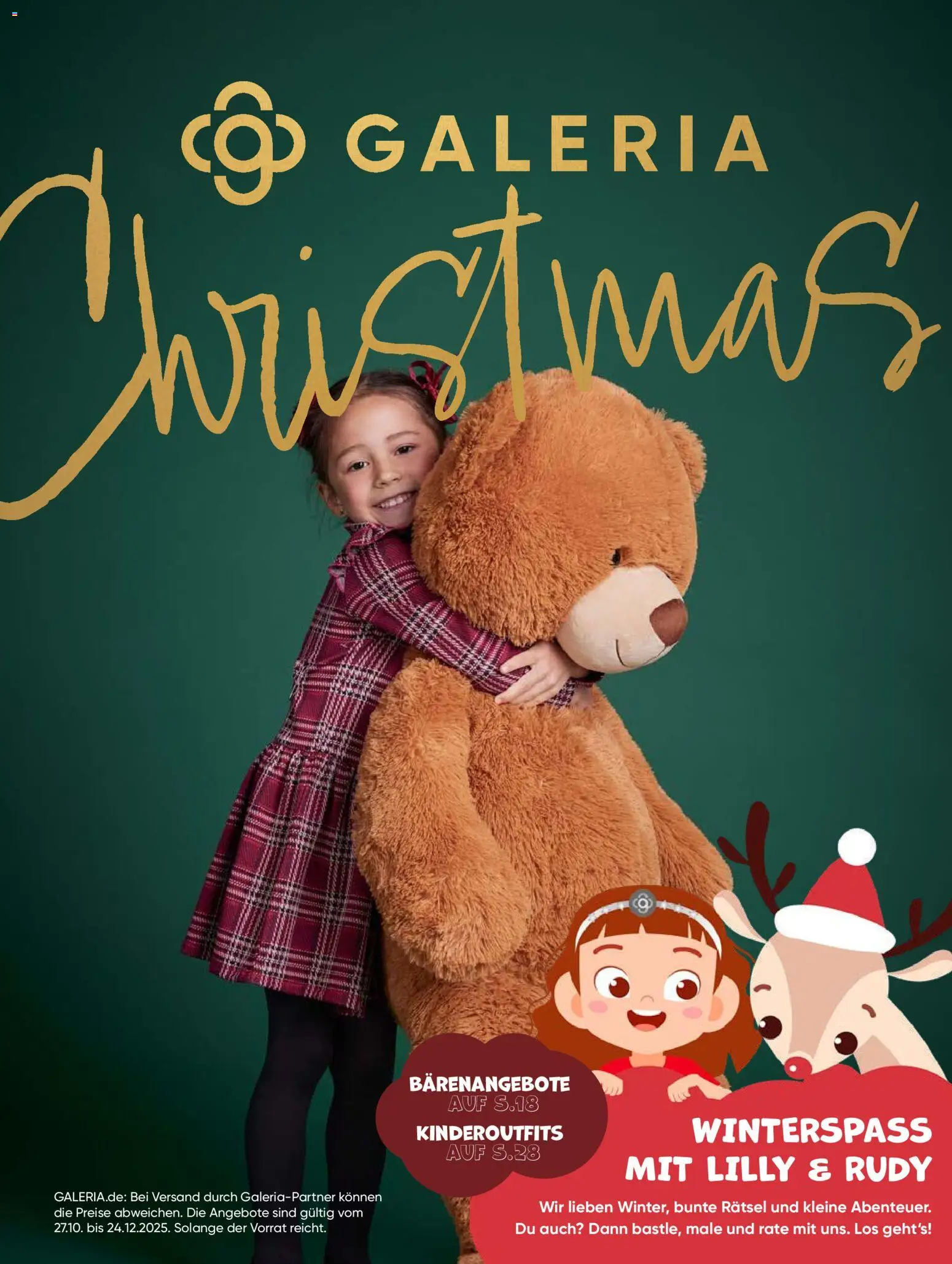 Galeria Karstadt Kaufhof  Weihnachtsmagazin – gültig ab 27.10.2025 | Seite: 1