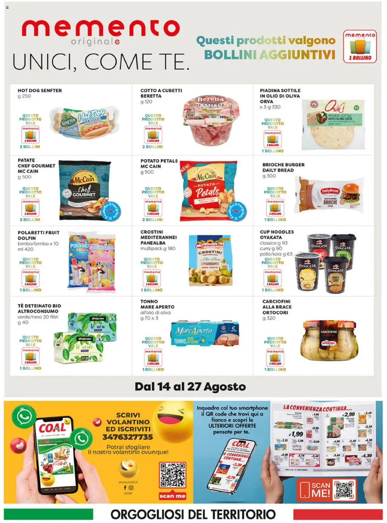 Volantino Coal del 14.08.2025 | Pagina: 16 | Prodotti: Patate, Olio, Crostini, Olio di Oliva