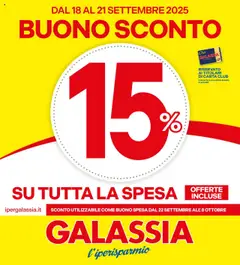 Anteprima del volantino Galassia Buono sconto catalogo valido a partire dal 18.09.2025